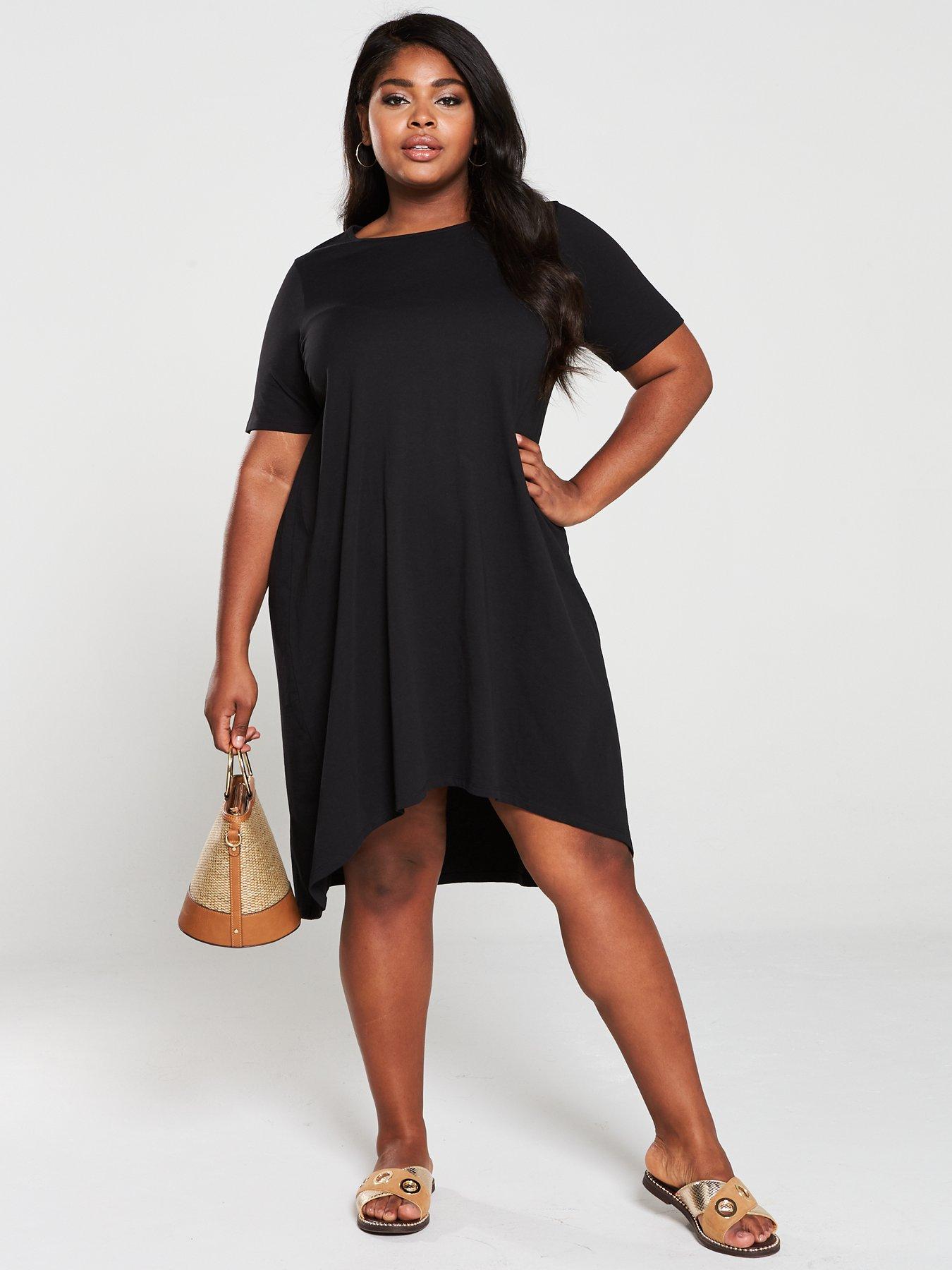 dip hem t shirt dress