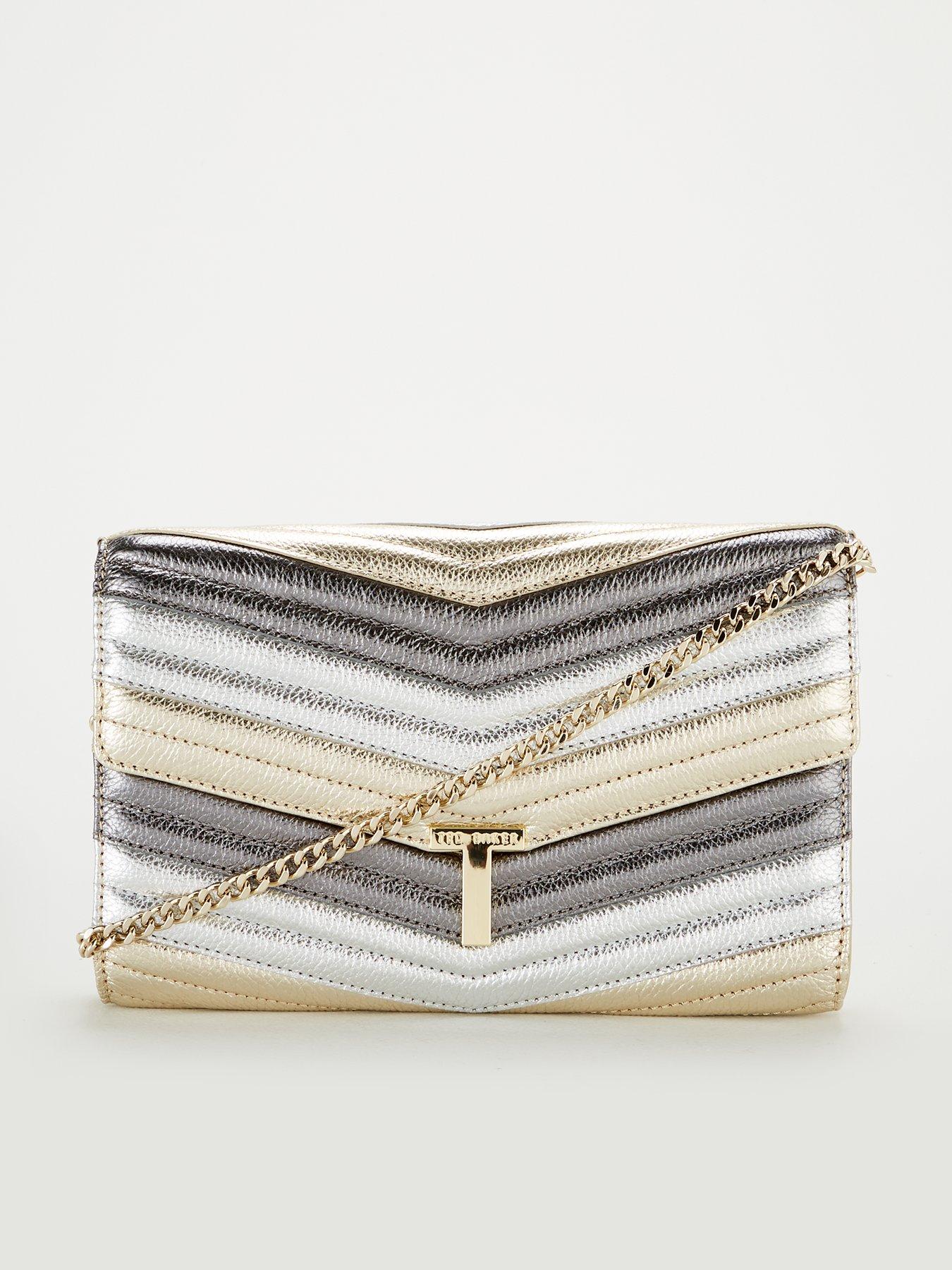 ted baker silver clutch