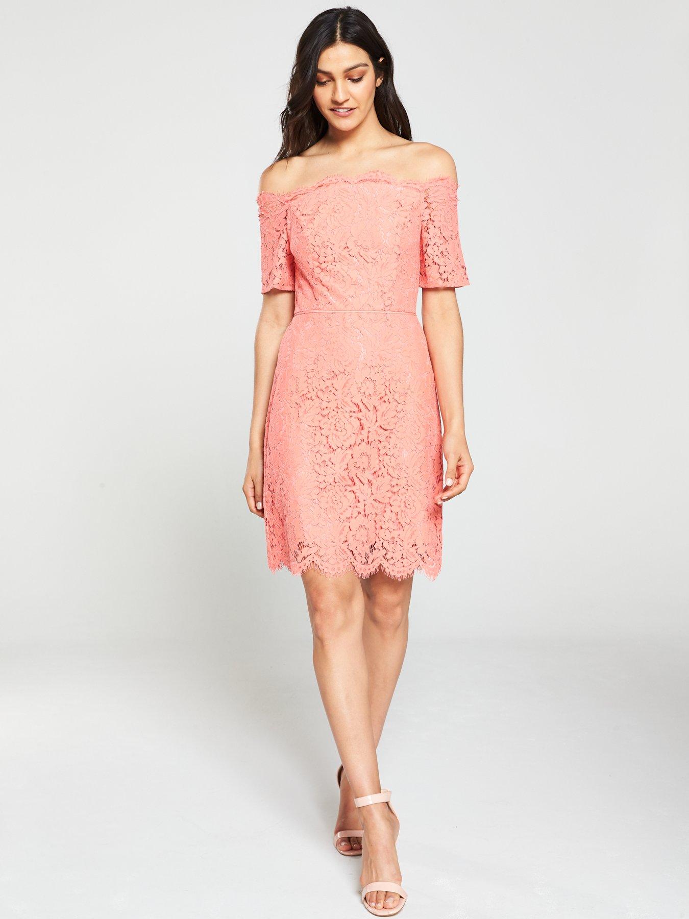 coral shift dress uk