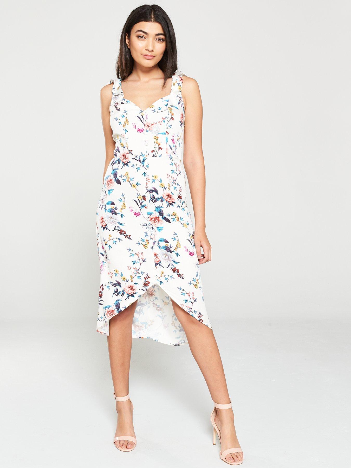 Oasis Botanical Button Midi Dress 