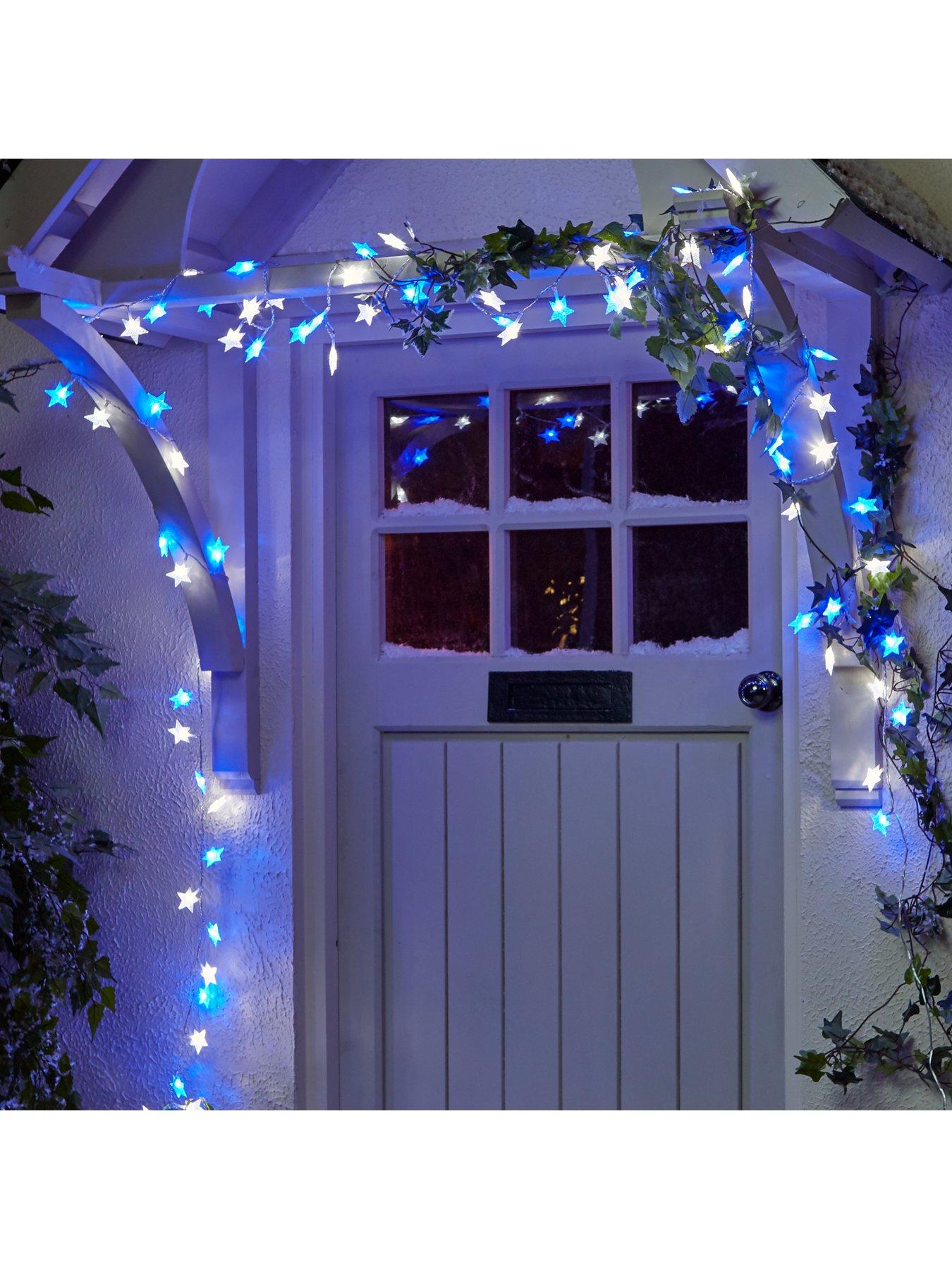 100 Blue And White Led Indoor/Outdoor Christmas Star Lights review