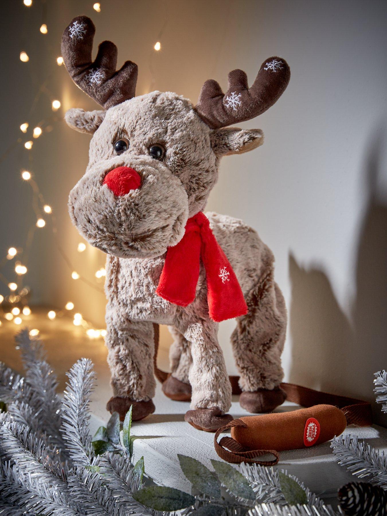 Singing sales reindeer toy