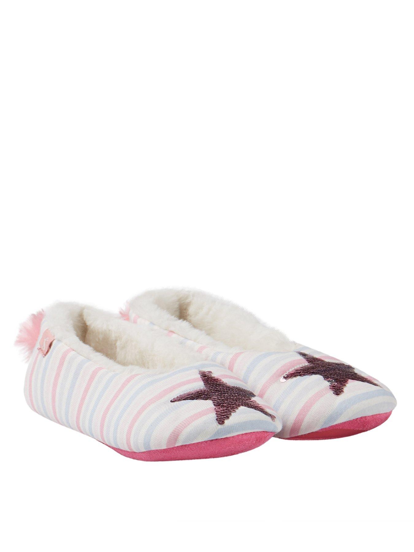 Joules Girls Dreama Reversible Sequin Star Slippers - Multi | very.co.uk