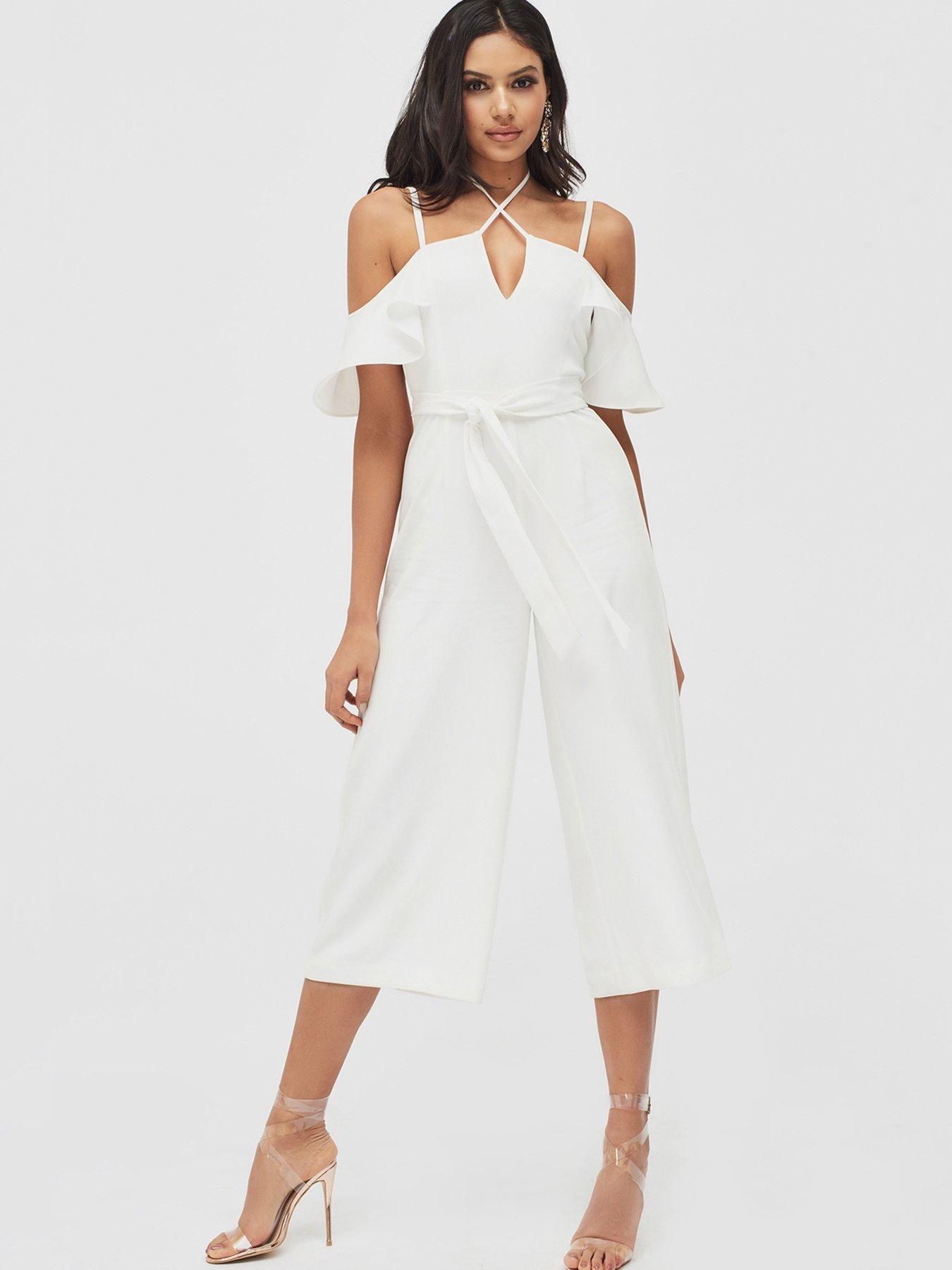 lavish alice white playsuit