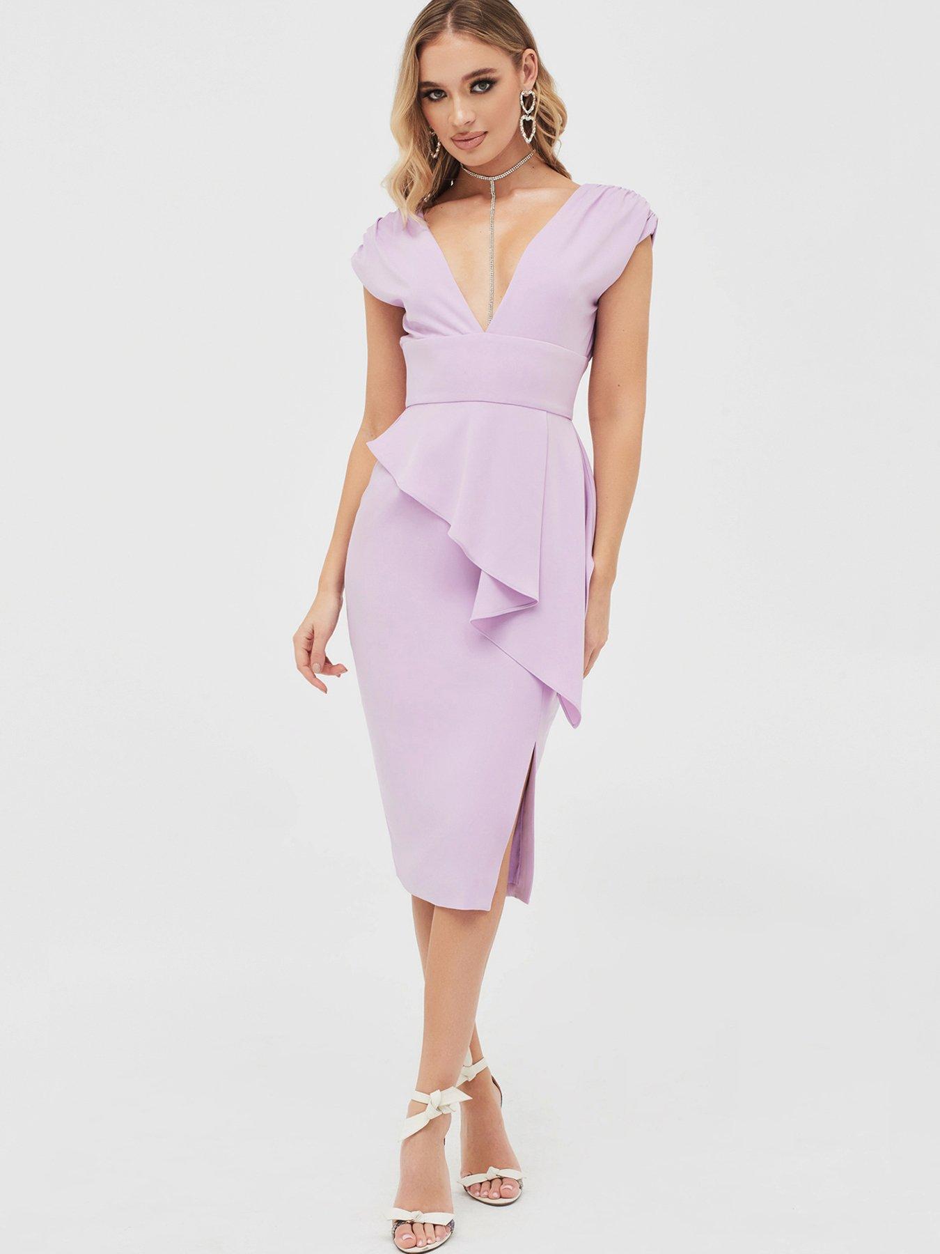 peplum midi dress uk