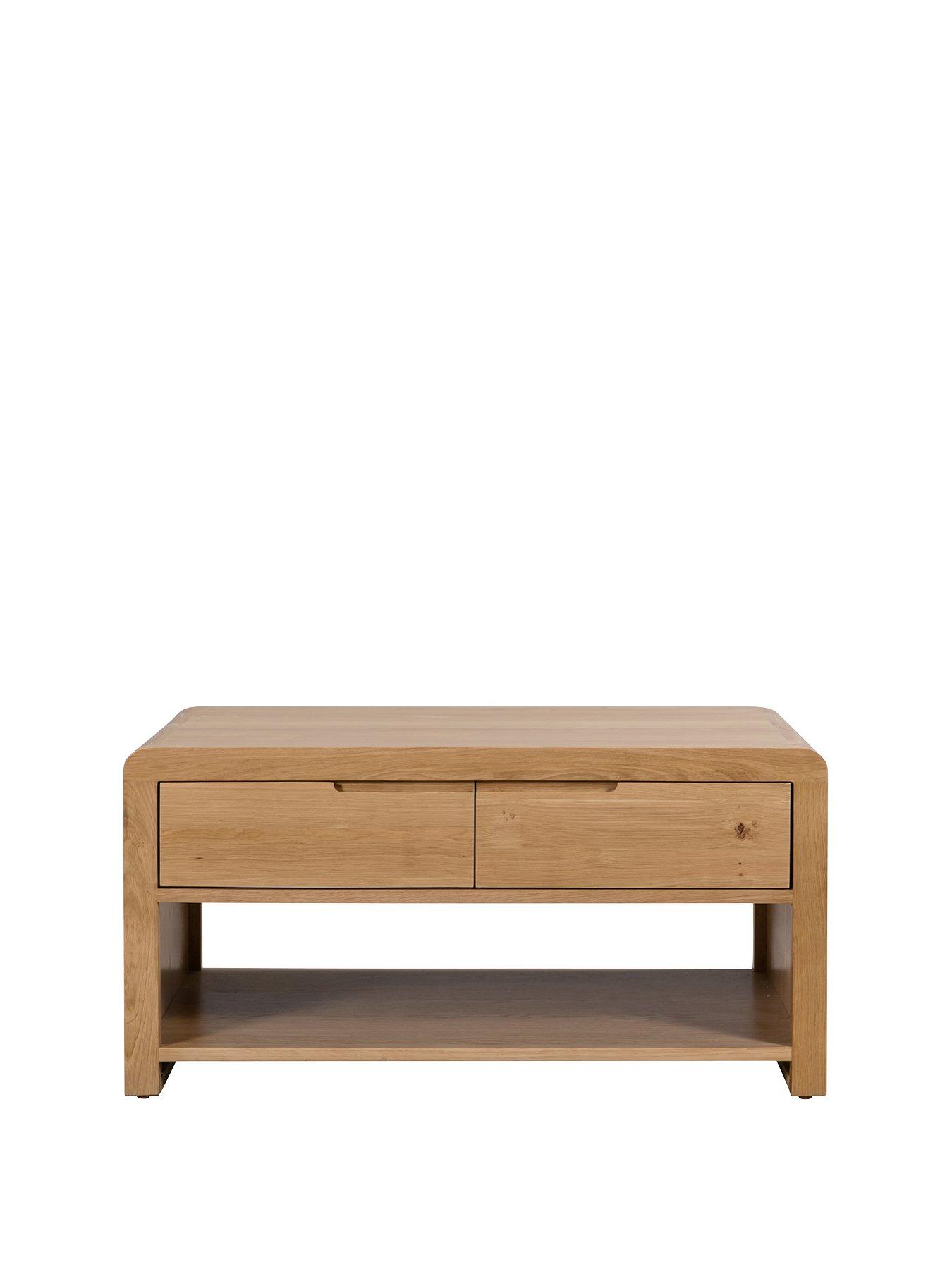 Julian Bowen Newman Curve Ready Assembled Solid Oak And Oak Veneer