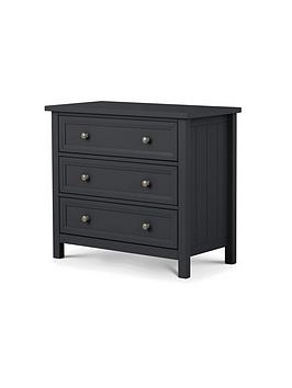 Product photograph of Julian Bowen Maine 3 Drawer Chest from very.co.uk