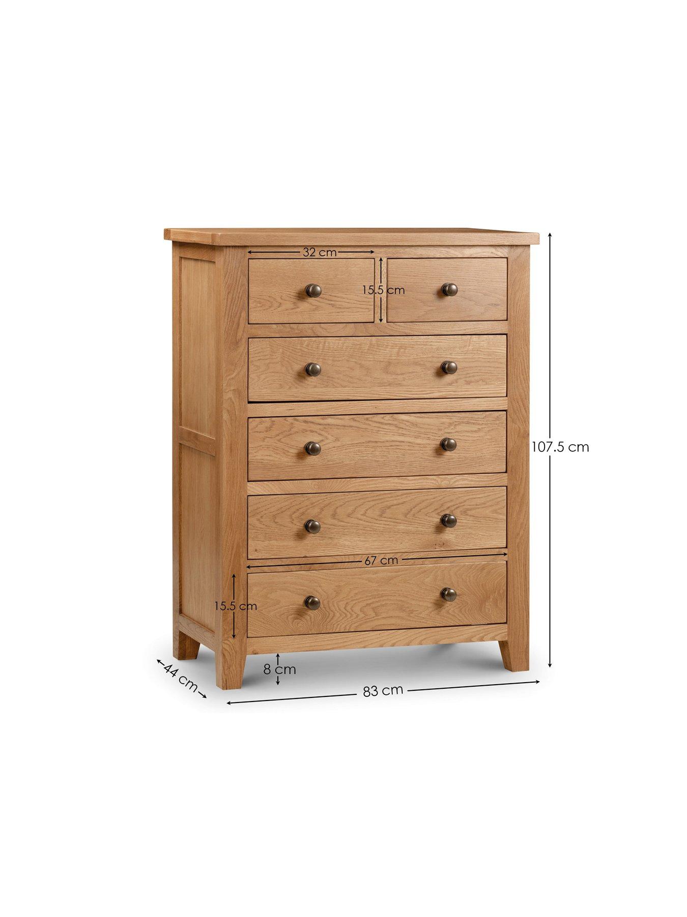 Image 6 of 6 of Julian Bowen Marlborough Ready Assembled 4 + 2 Drawer Chest