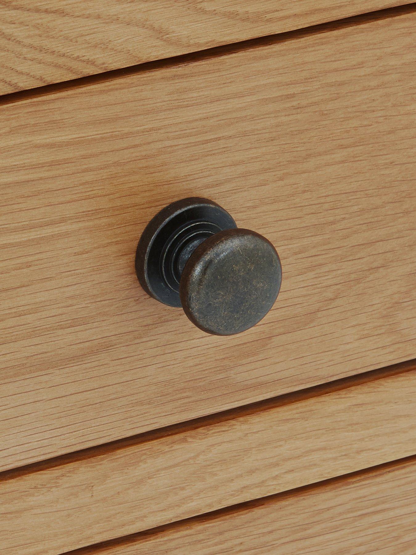 Image 3 of 3 of Julian Bowen Marlborough 2 Door, 2 Drawer Solid Oak/Oak Veneer Combination Wardrobe