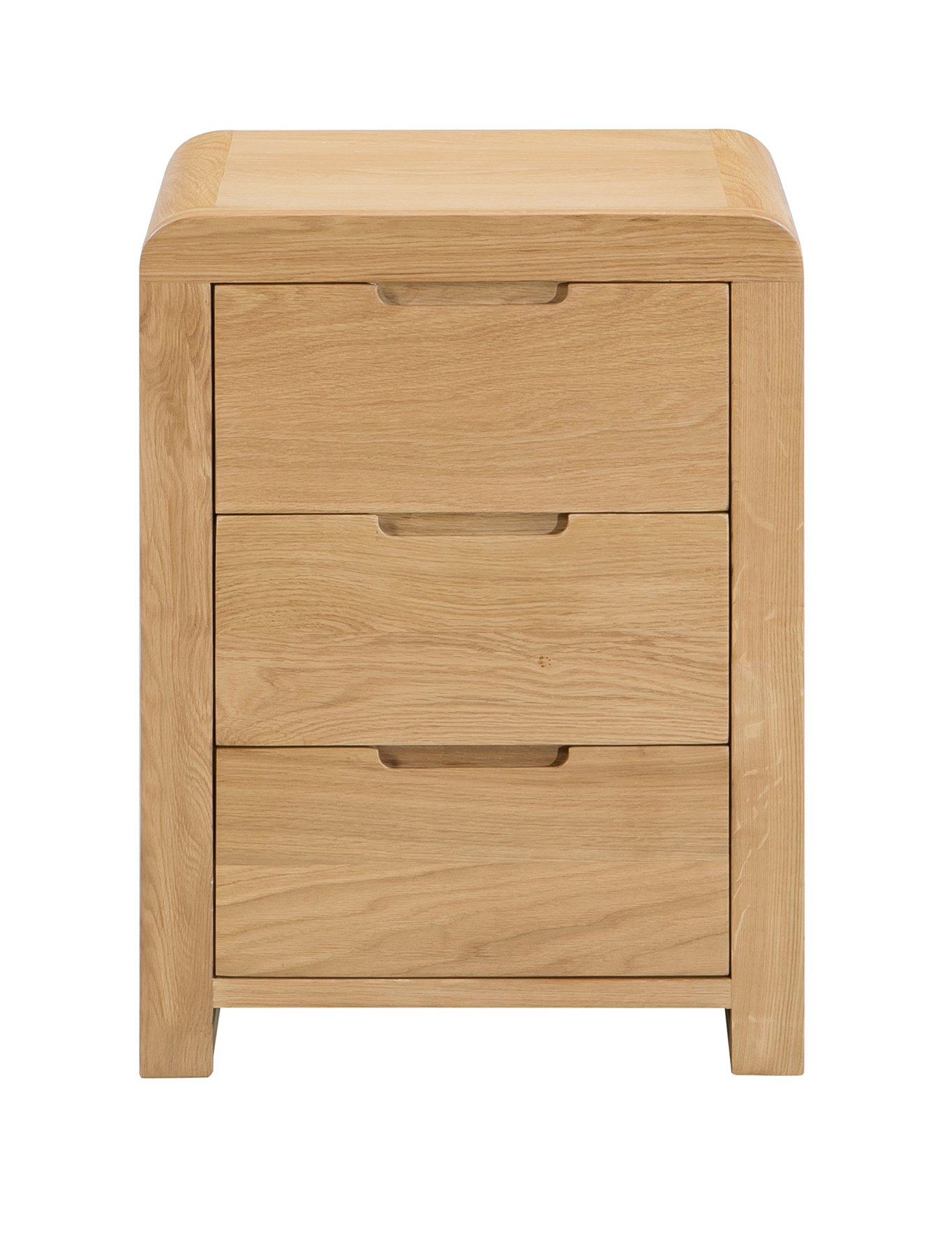 Julian Bowen Newman Curve 3 Drawer Bedside Cabinet Very Co Uk