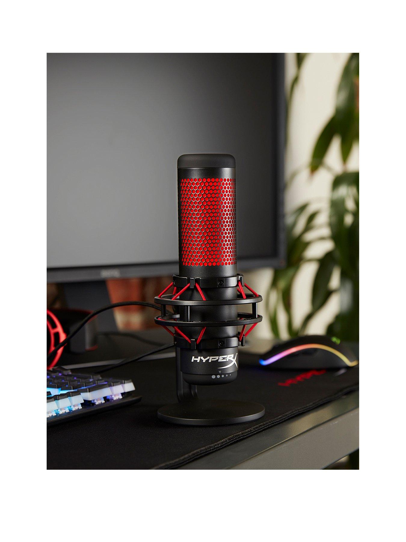 HyperX QuadCast USB Condenser Gaming Microphone, For PC, PS4, PS5 And Mac, AntiVibration Shock