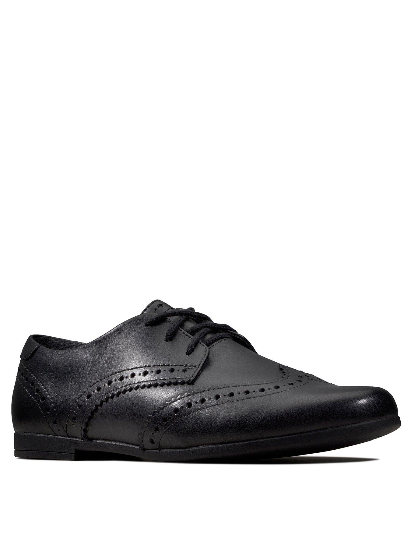 clarks black brogues