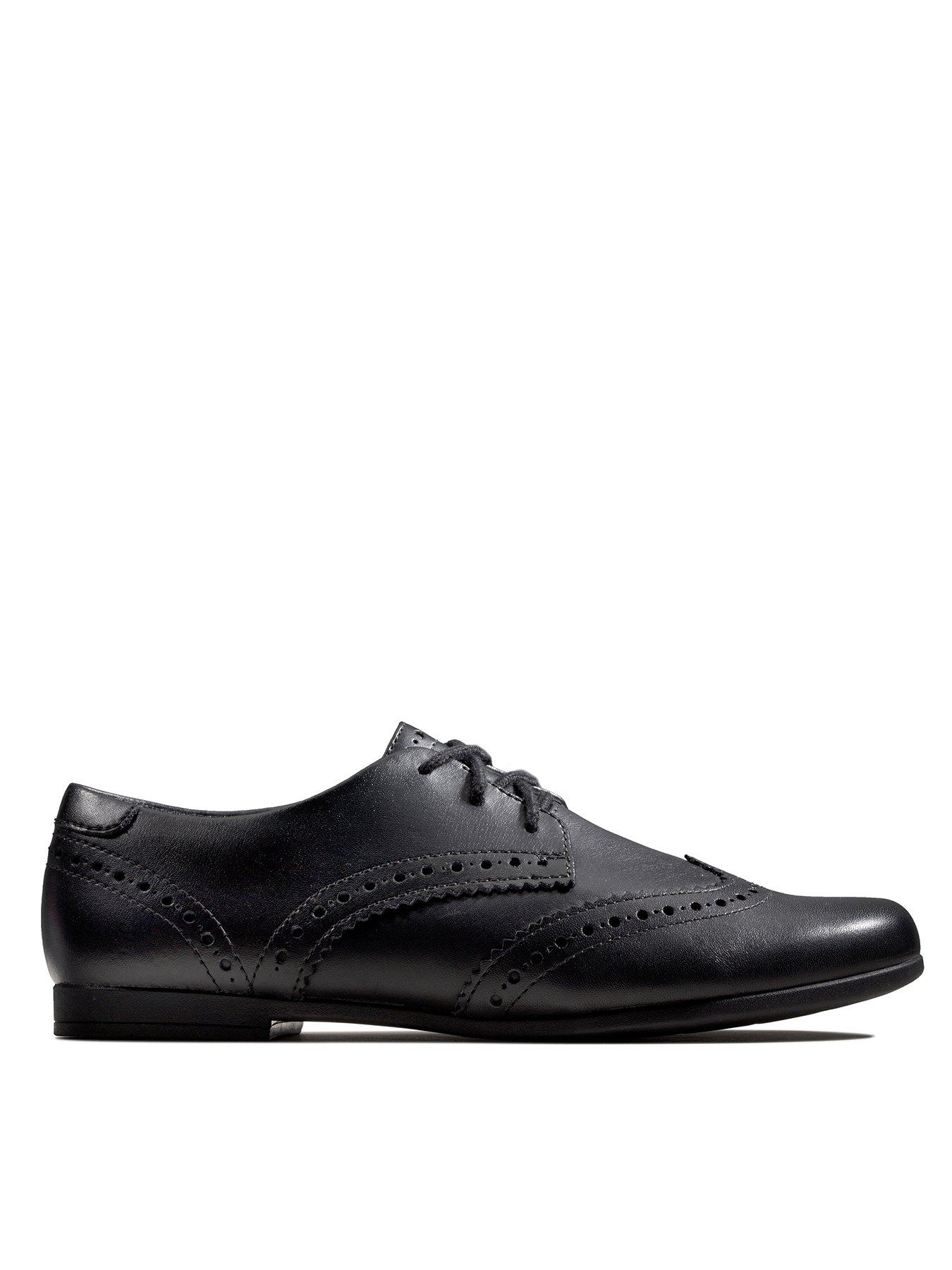 Clarks shop brogues black