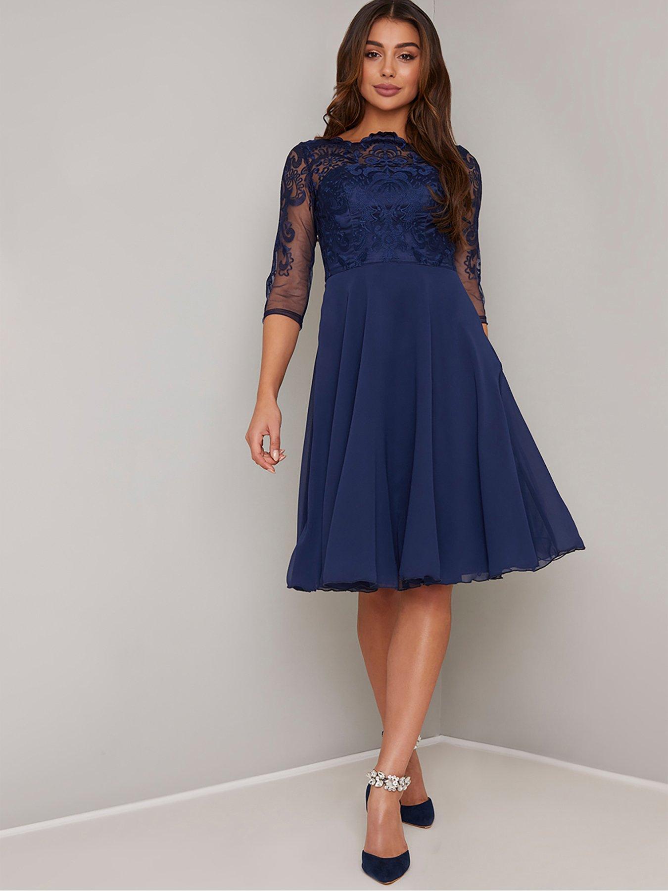 chi chi london blue lace dress