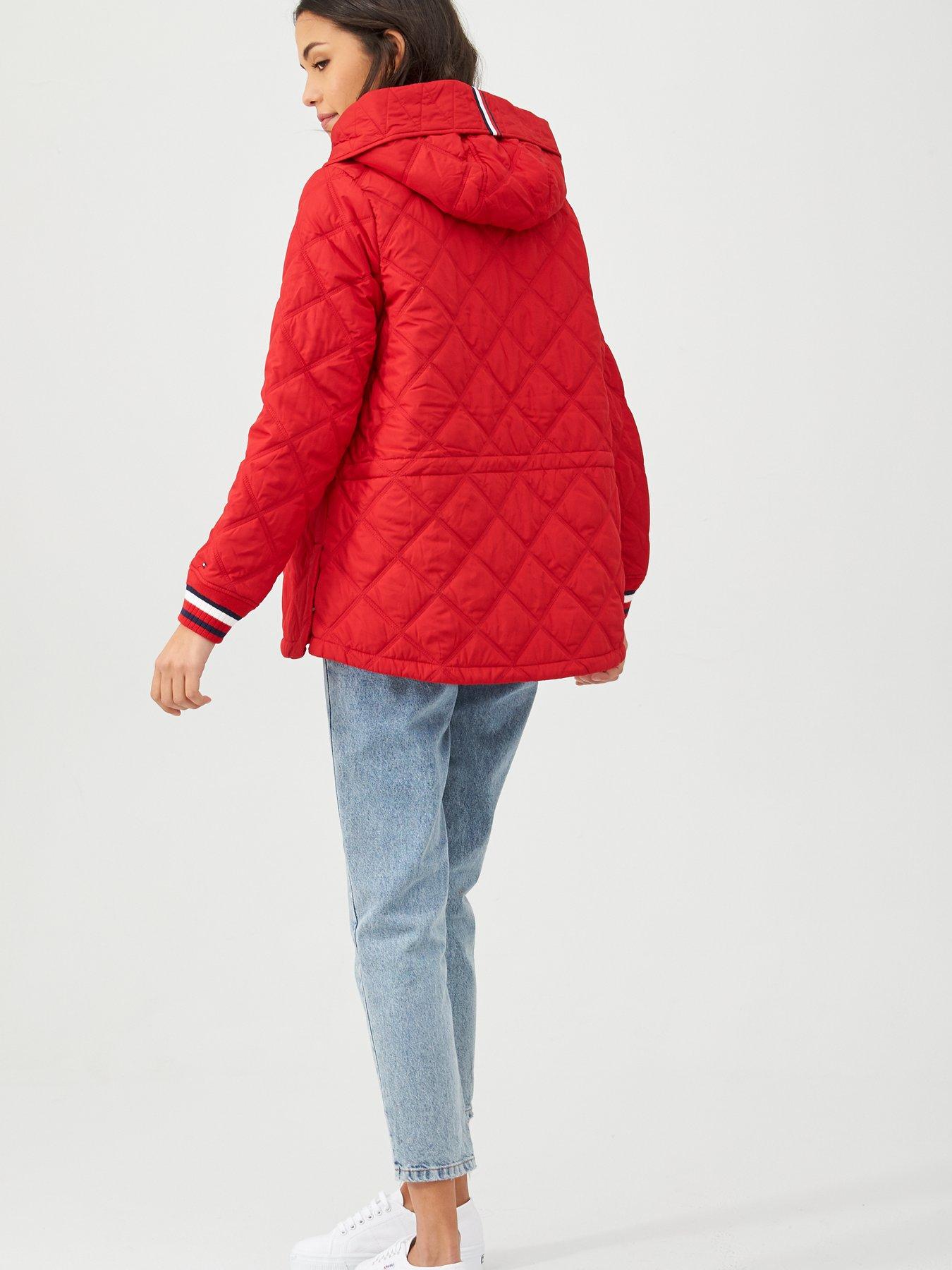 tommy jeans quilted over the head padded jacket