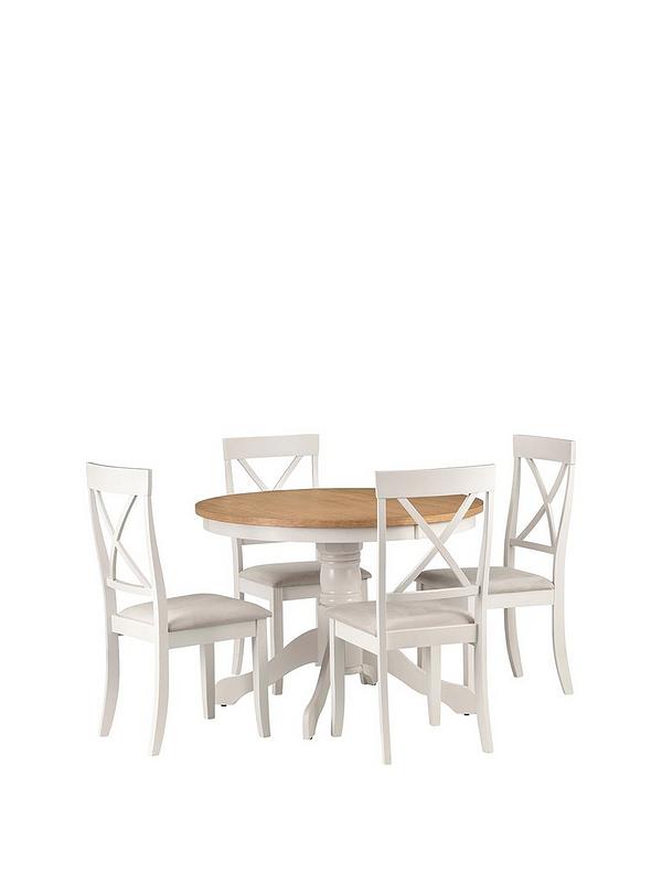 Round Dining Table 4 Chairs, White Round Dining Table 4 Chairs
