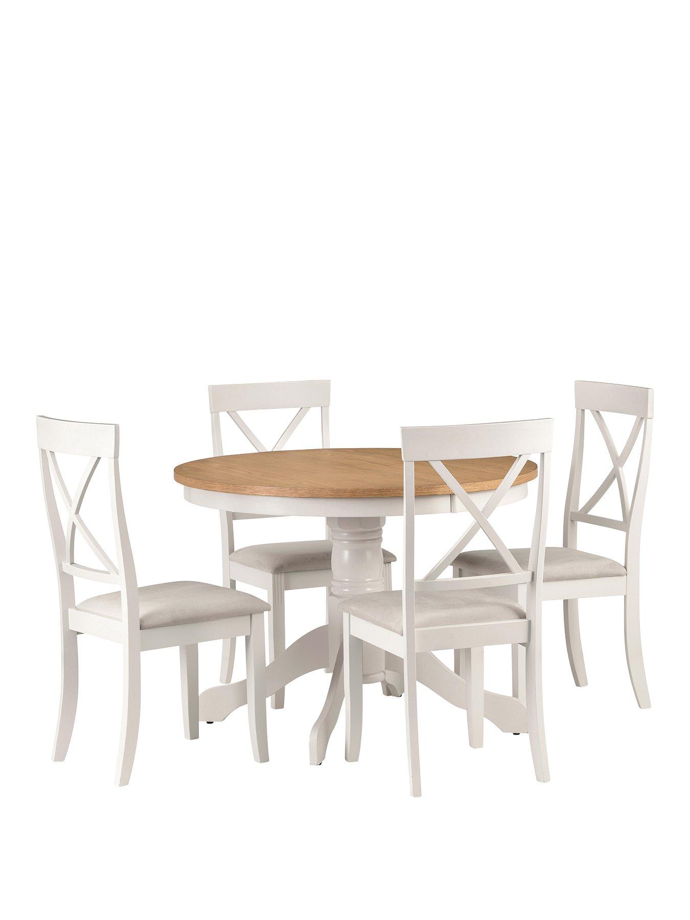 Image 2 of 5 of Julian Bowen Davenport 106 cm Round Dining Table + 4 Chairs