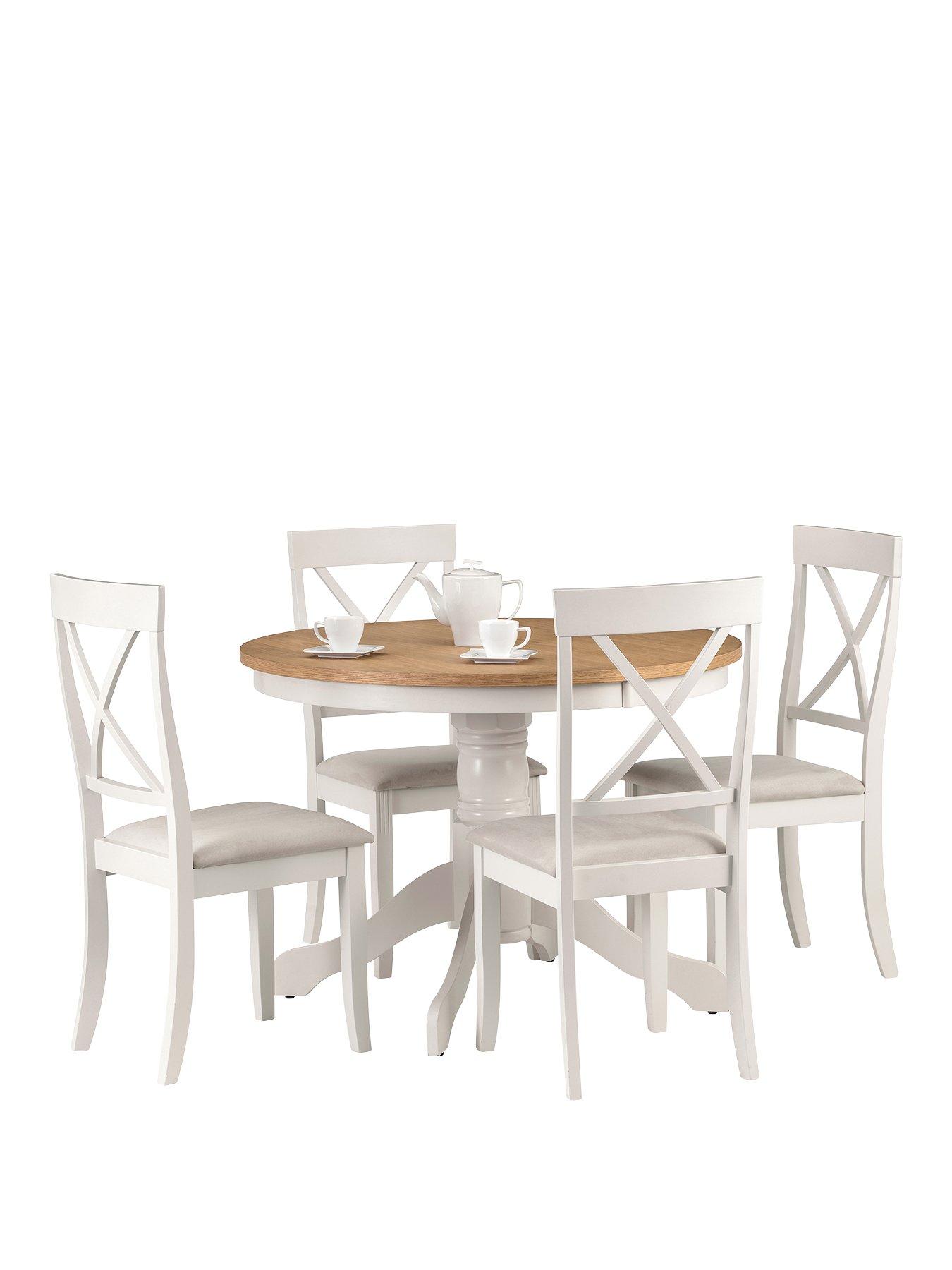 Image 3 of 5 of Julian Bowen Davenport 106 cm Round Dining Table + 4 Chairs