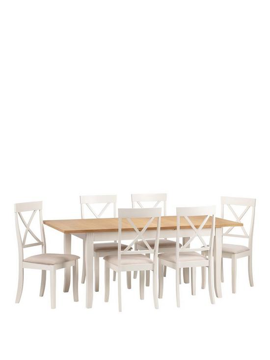 stillFront image of julian-bowen-davenport-150--nbsp189-cm-extending-dining-table-6-chairs