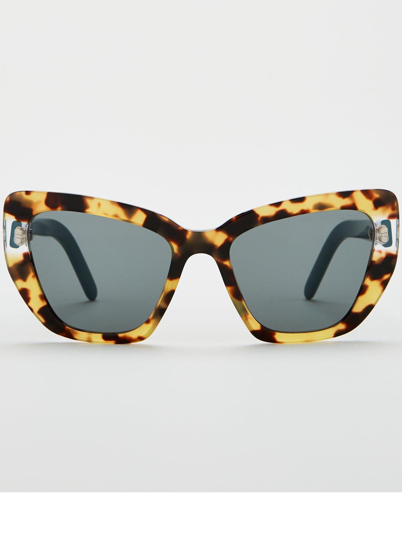 Prada Prada Square Tortoiseshell/ Blue Sunglasses review