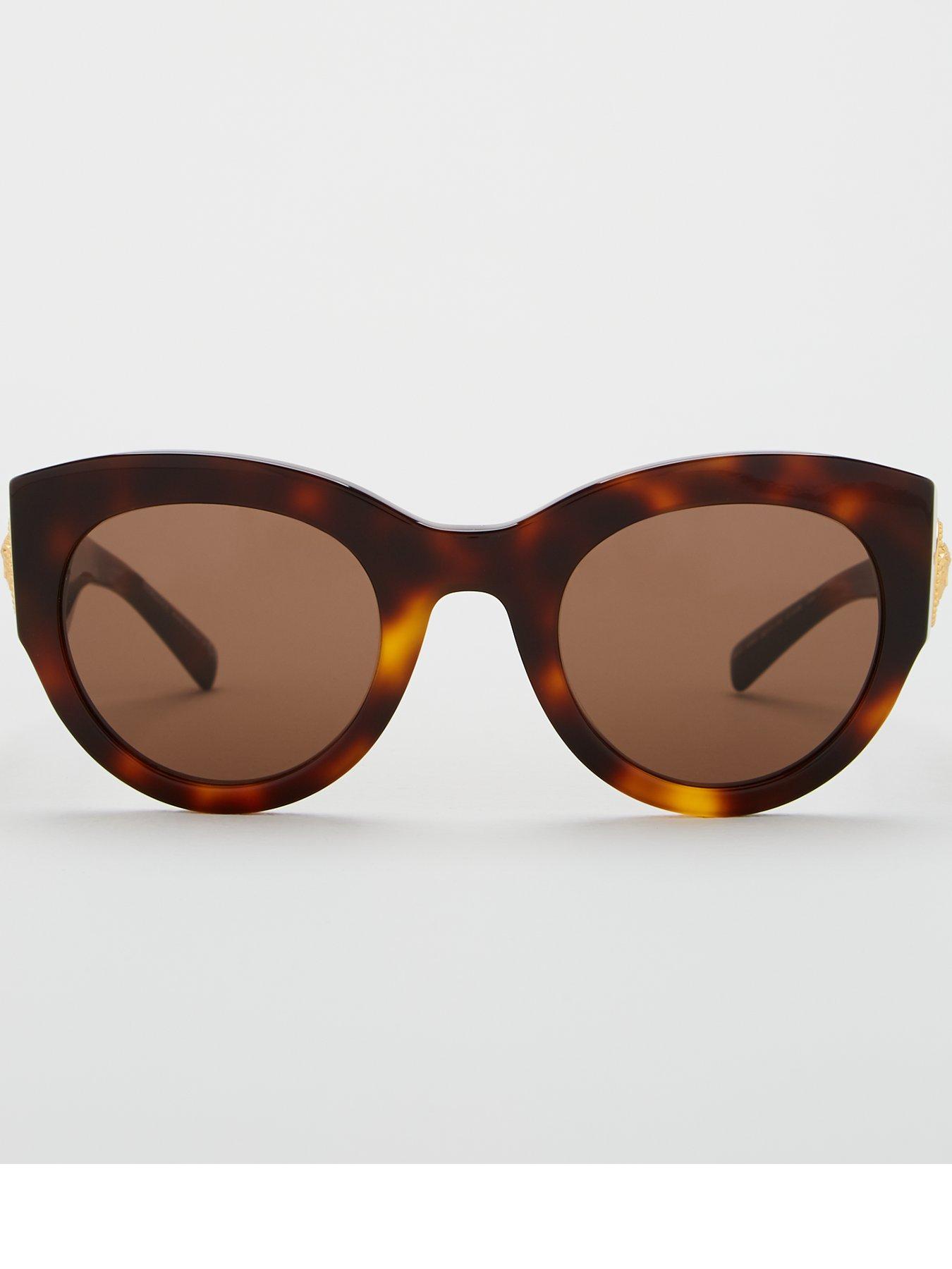 Versace Versace Round Tortoiseshell Oversized Sunglasses review