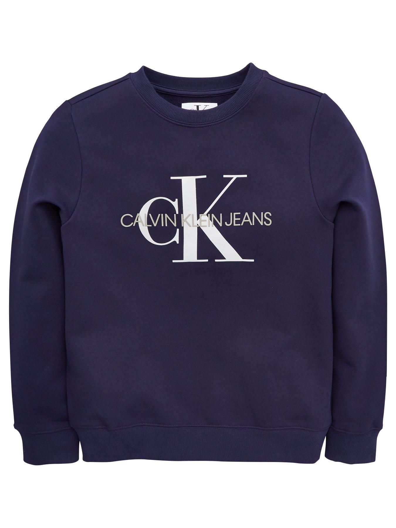 calvin klein baby blue sweatshirt