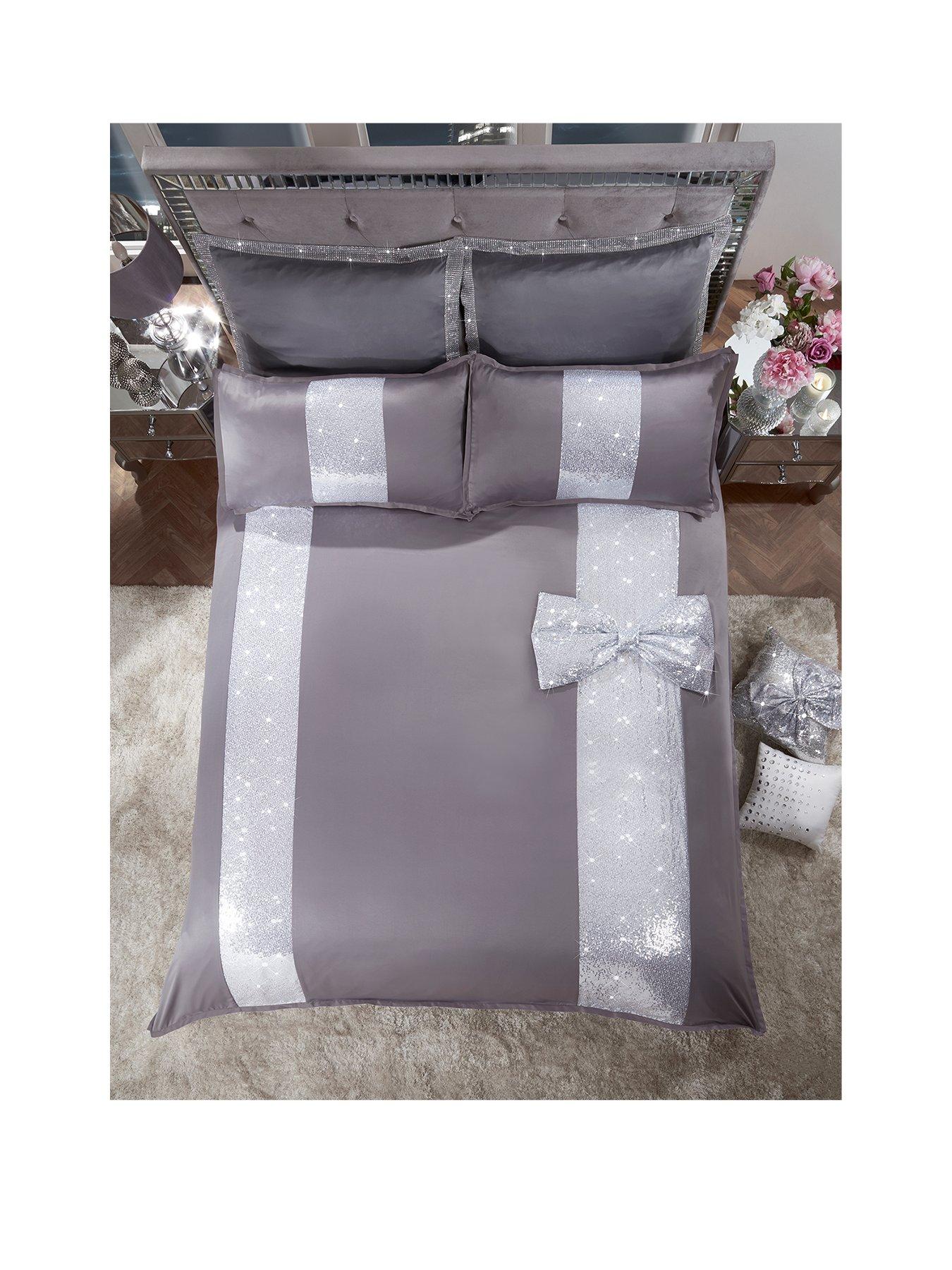 By Caprice Silver Bow Duvet Cover Very Co Uk