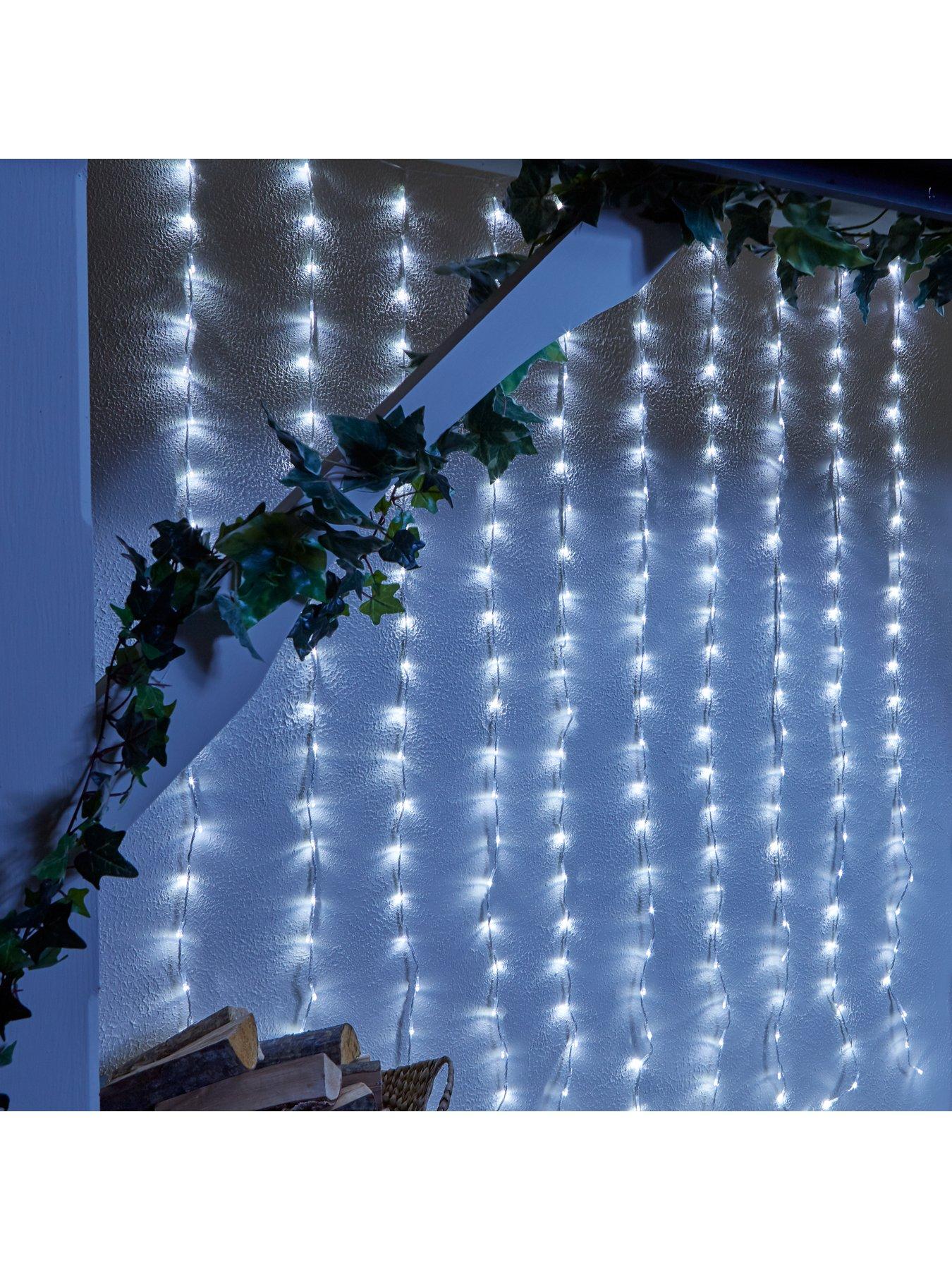 Product photograph of Very Home 240 White Led Waterfall Indoor Outdoor Christmas Lights from very.co.uk