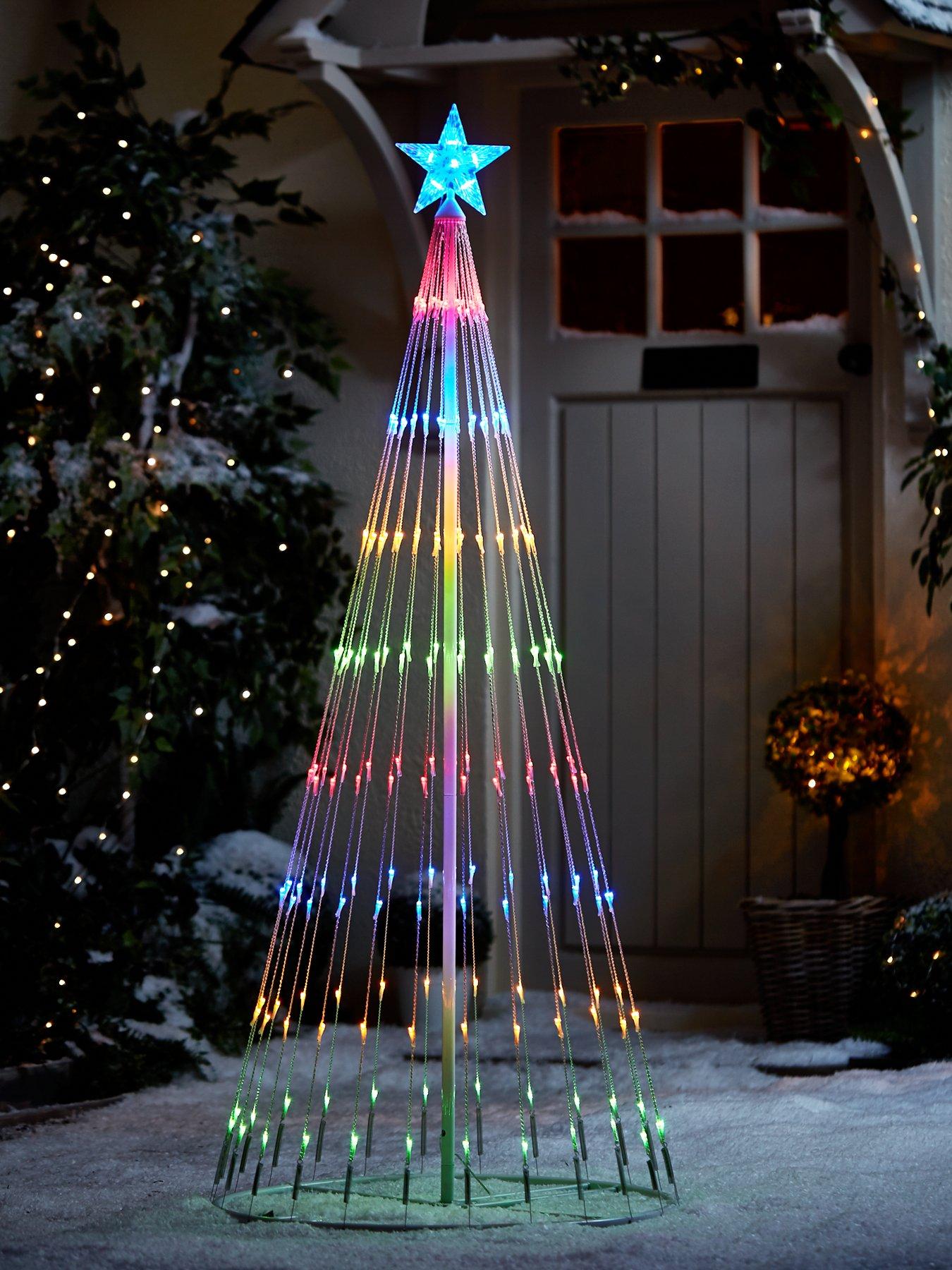 undefined 5.5ft Waterfall LED Indoor/Outdoor Christmas Tree Light