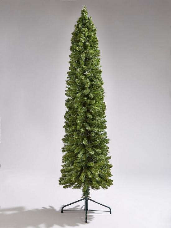 stillFront image of pre-lit-pencil-christmas-tree-6ft