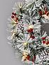  image of very-home-bavarian-pre-lit-christmas-wreath-60-cm