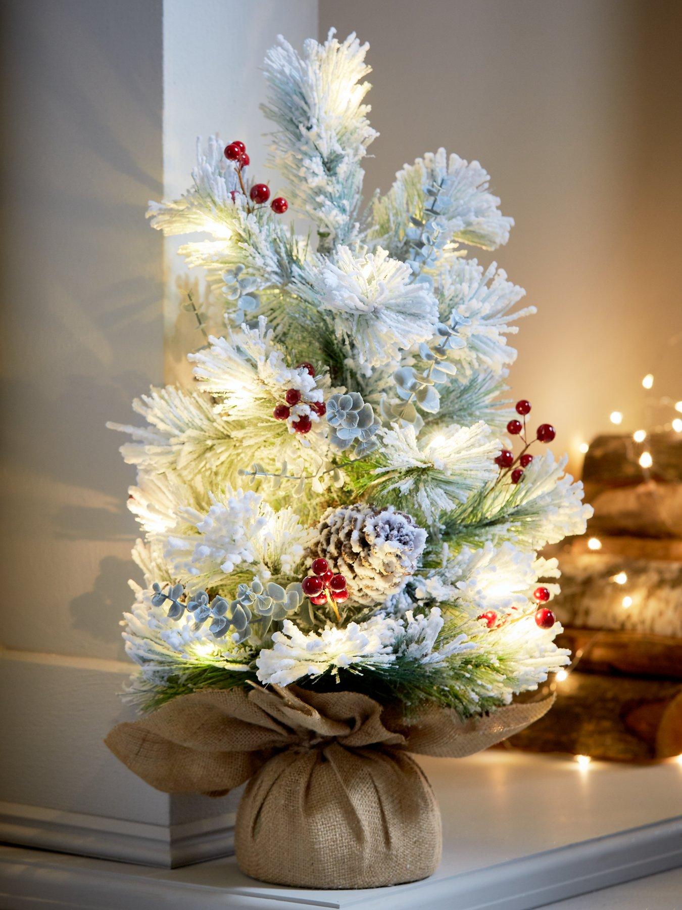 Product photograph of Very Home Bavarian Pre-lit Table Top Christmas Tree from very.co.uk