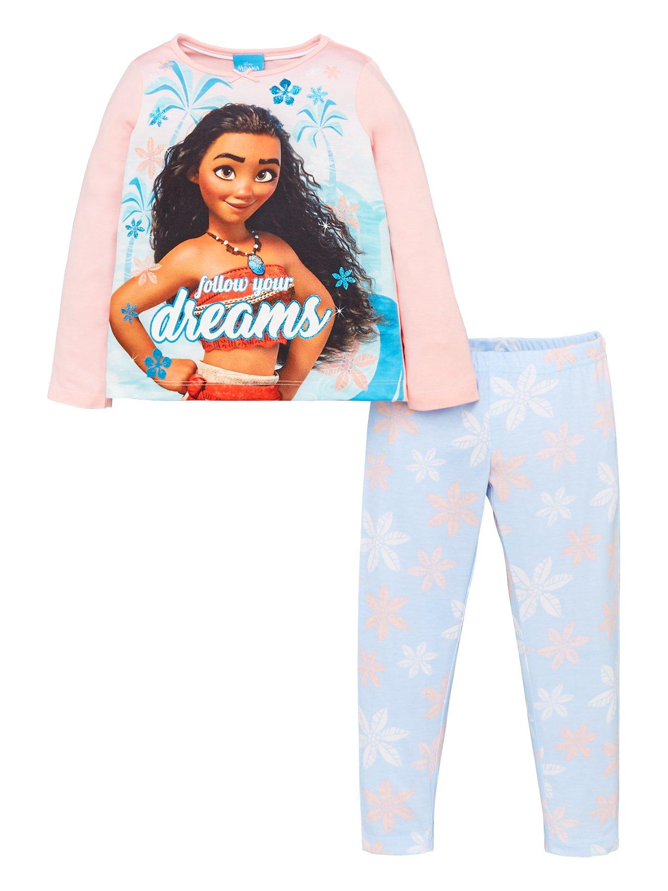 Disney Princess Girls Moana Pyjamas - Multi | Very.co.uk