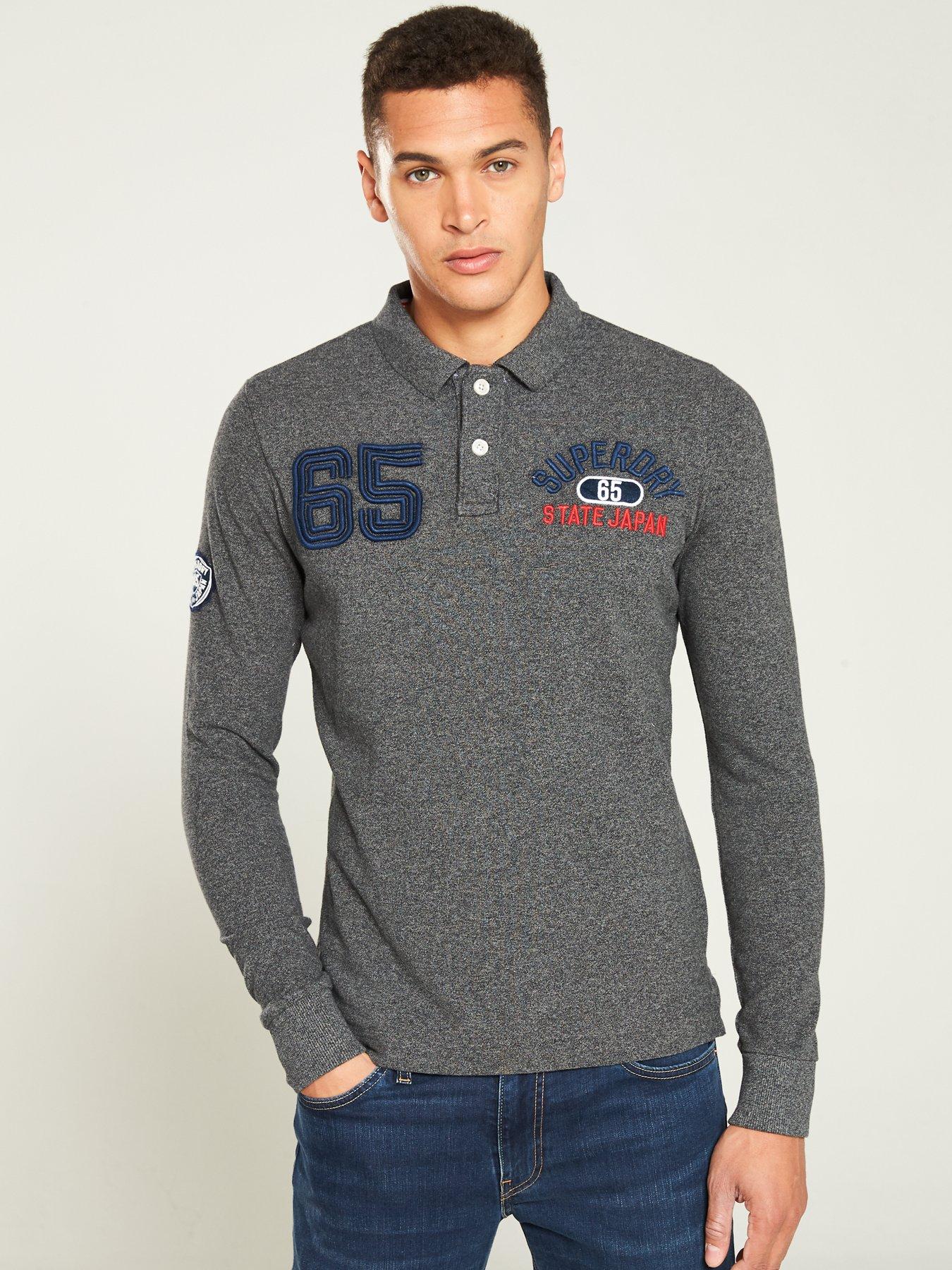 superdry long sleeve polo