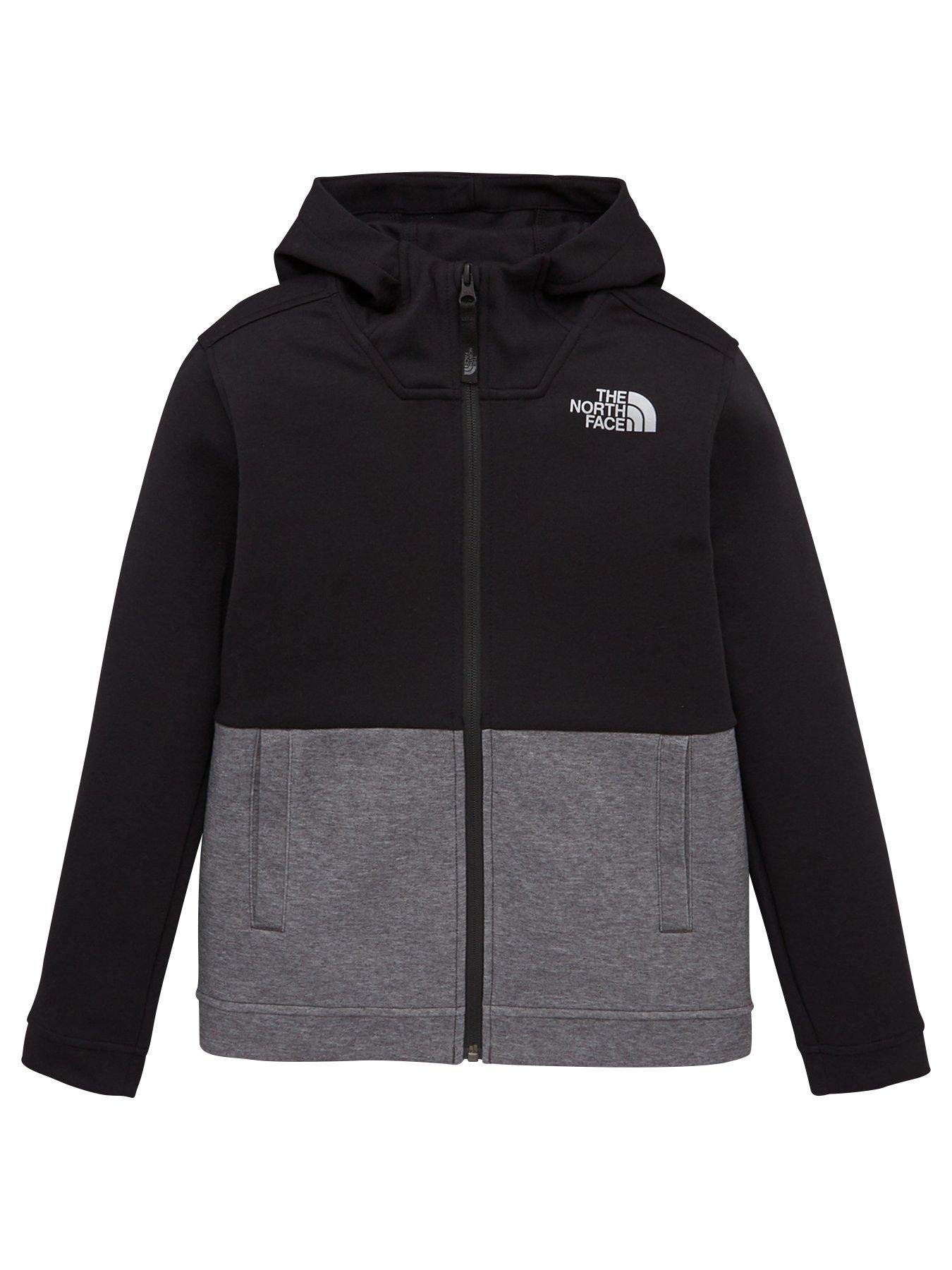 boys black north face hoodie