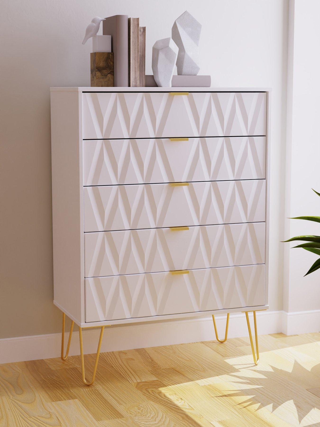 Product photograph of Swift Versailles Ready Assembled 5 Drawer Chest from very.co.uk