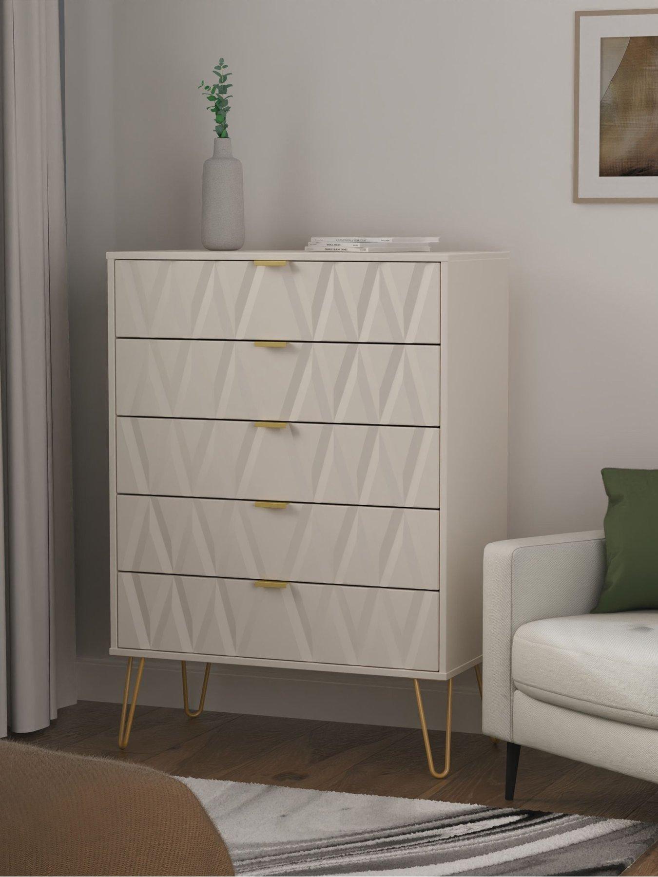 SWIFT Versailles Ready Assembled 5 Drawer Chest - FSC® Certified
