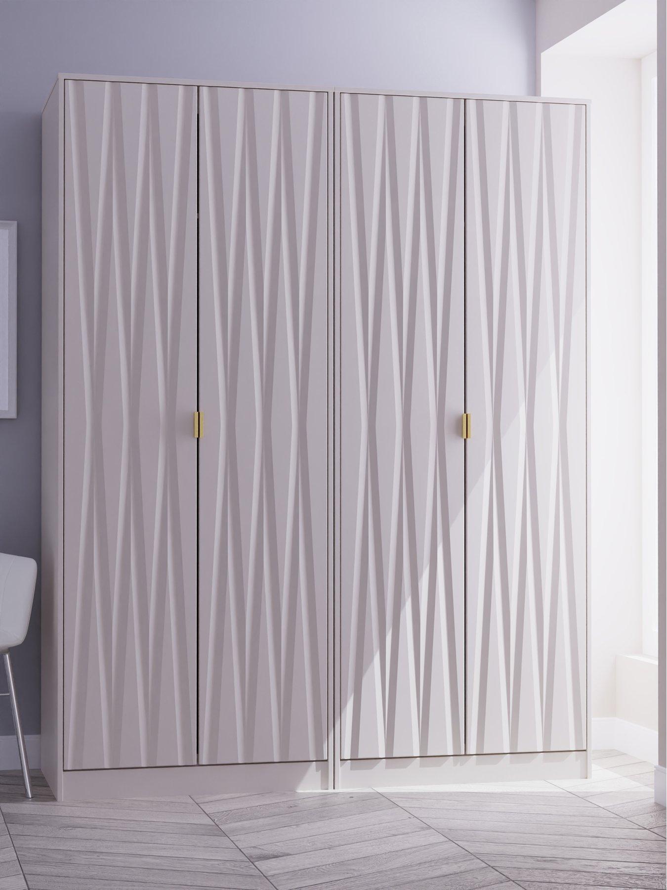 SWIFT Versailles Part Assembled 4 Door Wardrobe - FSC® Certified