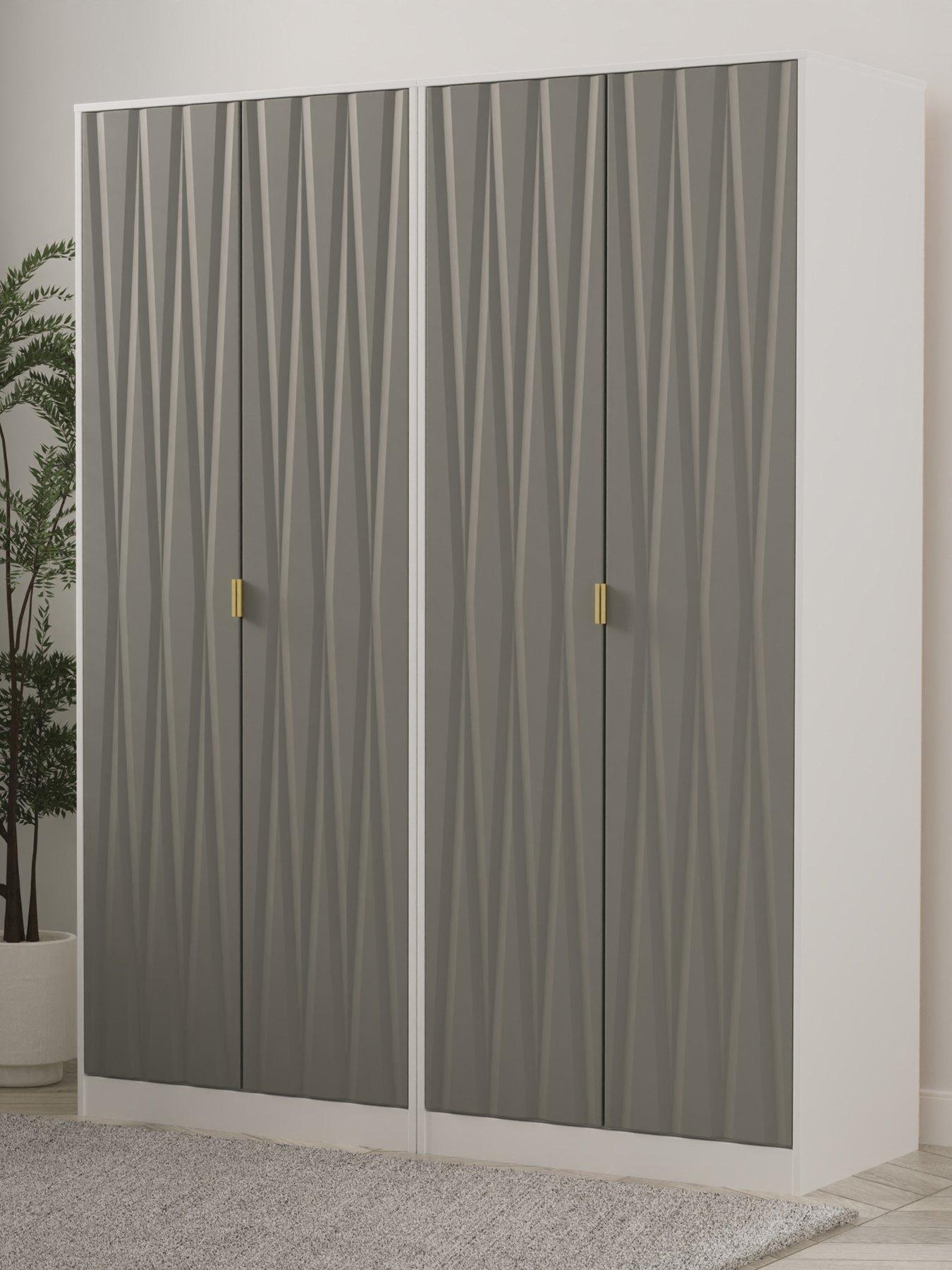 SWIFT Versailles Part Assembled 4 Door Wardrobe - FSC® Certified