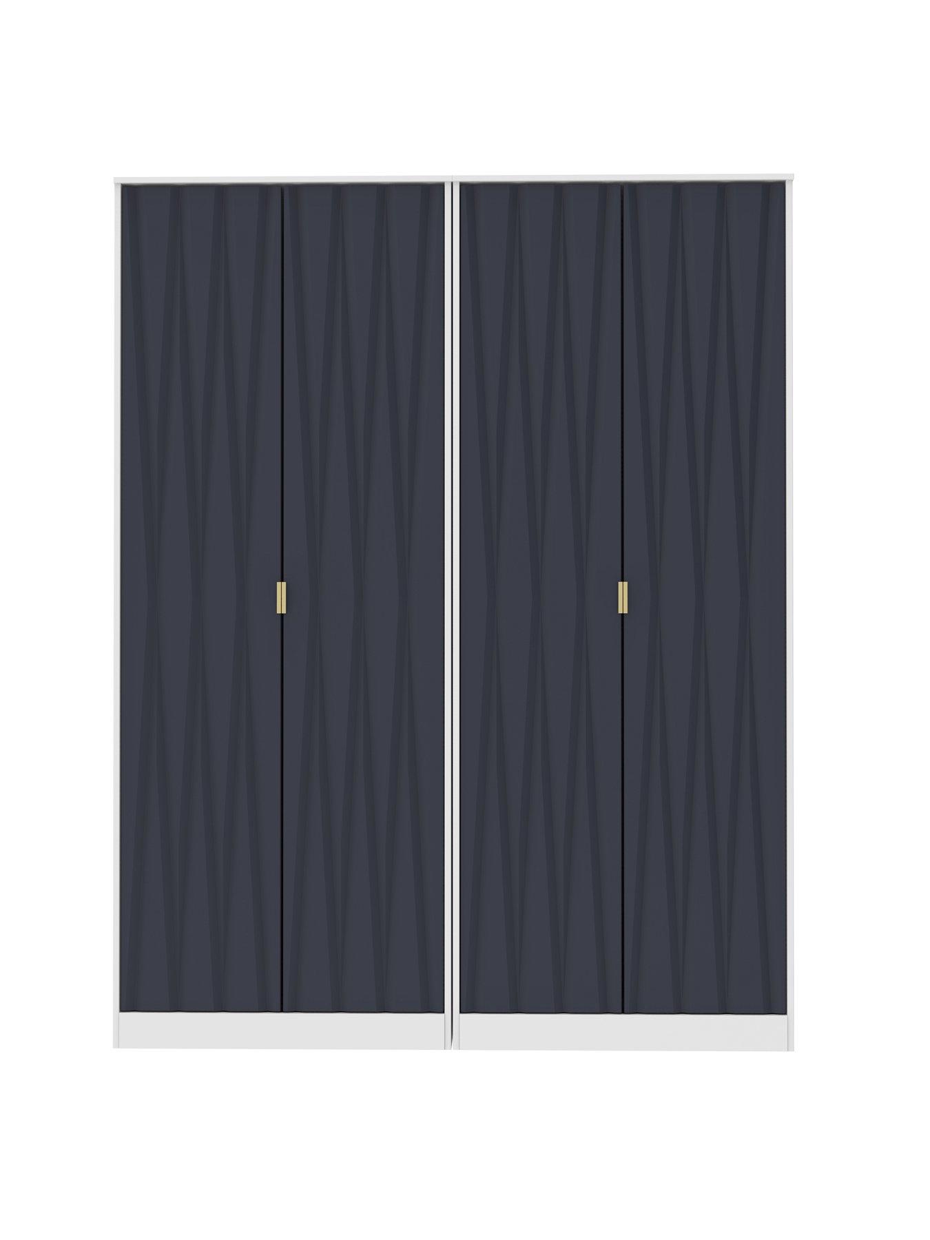 SWIFT Versailles Part Assembled 4 Door Wardrobe - FSC® Certified