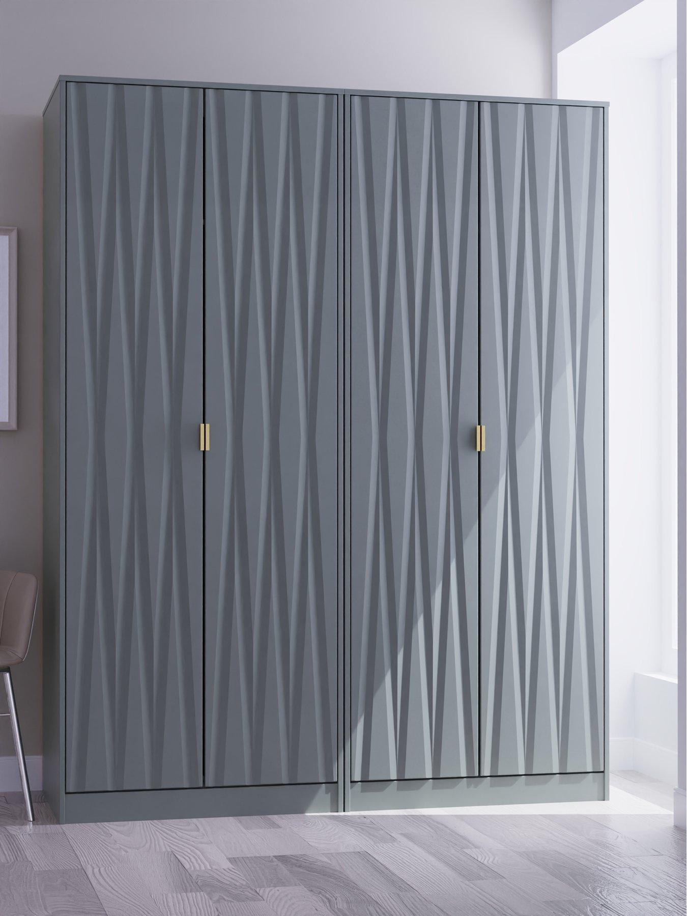 SWIFT Versailles Part Assembled 4 Door Wardrobe - FSC® Certified