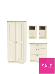 Bedroom Furniture Sets Home Garden Very Co Uk Charlotte 4 Piece Ready Assembled Package 2 Door Wardrobe 3 Drawer Chest And Bedside Chests