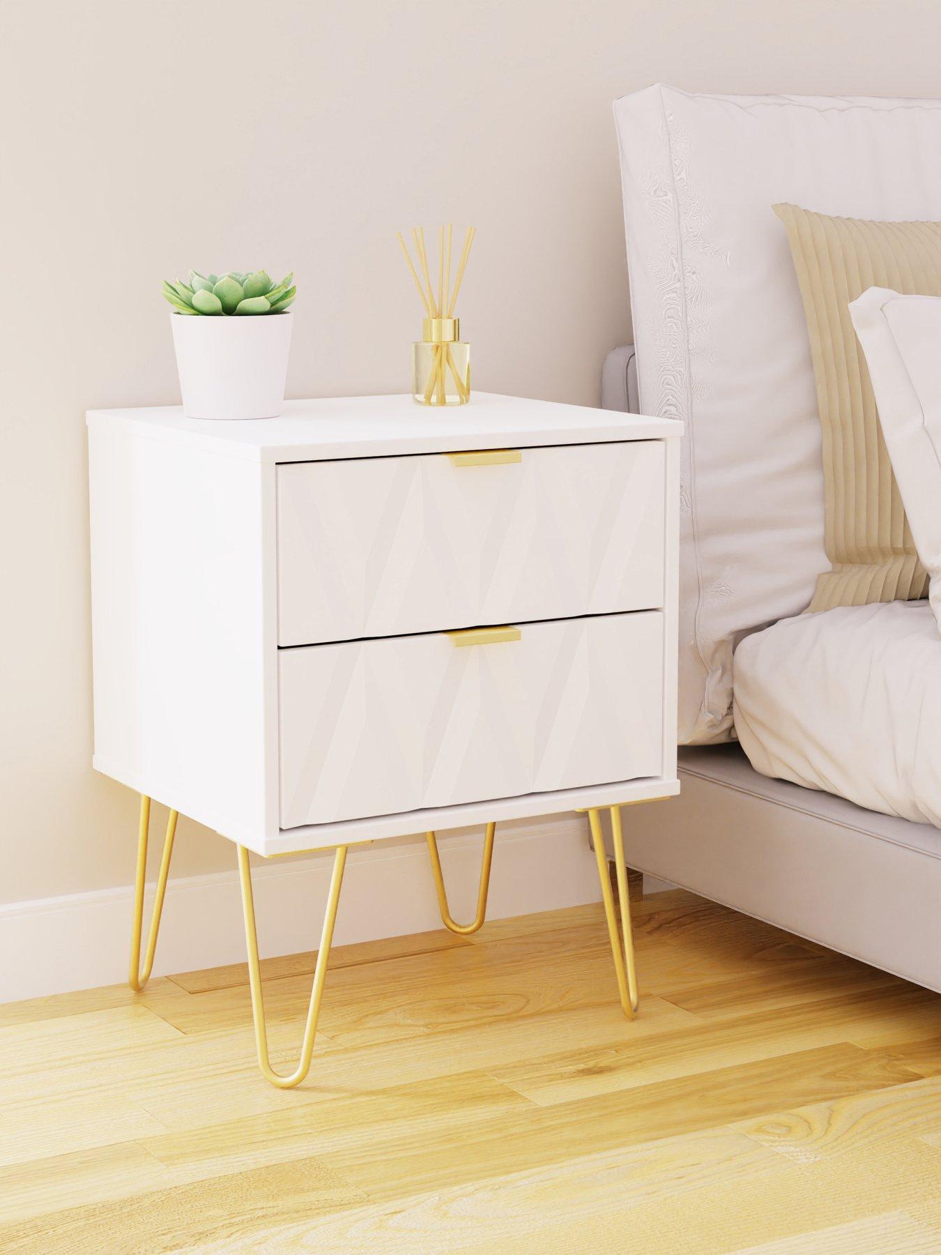 Product photograph of Swift Versailles Ready Assembled 2 Drawer Bedside Chest - Fsc Reg Certified from very.co.uk