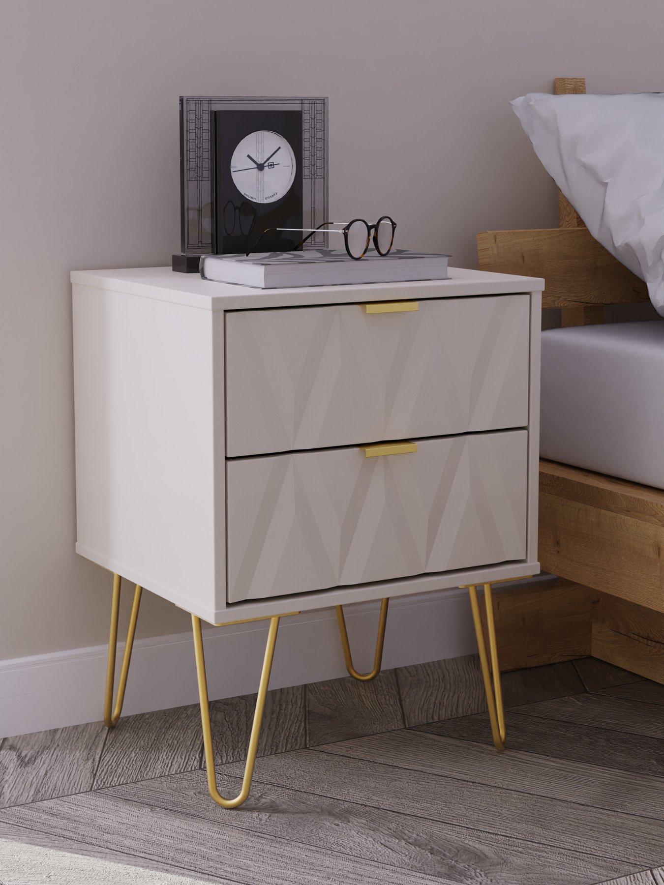 SWIFT Versailles Ready Assembled 2 Drawer Bedside Chest - FSC® Certified