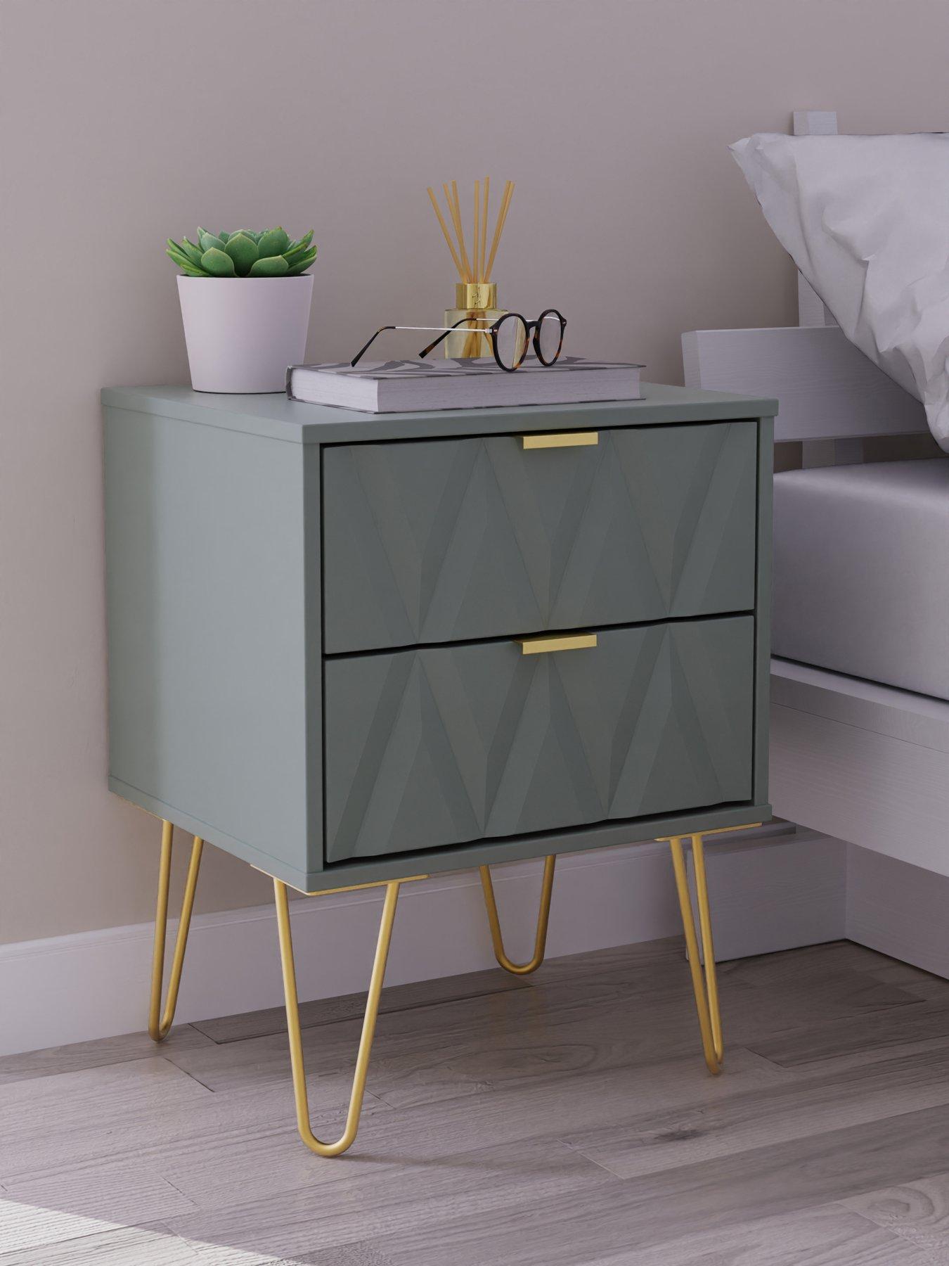 SWIFT Versailles Ready Assembled 2 Drawer Bedside Chest - FSC® Certified