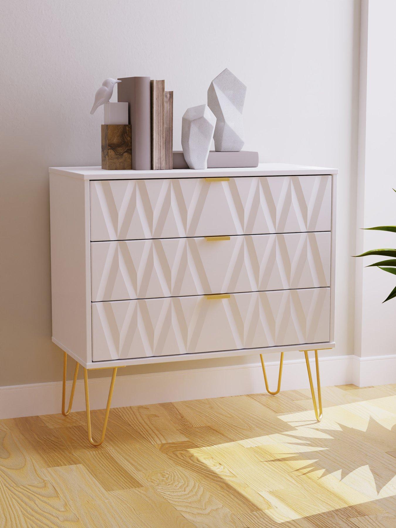 Product photograph of Swift Versailles Ready Assembled 3 Drawer Chest - Fsc Reg Certified from very.co.uk