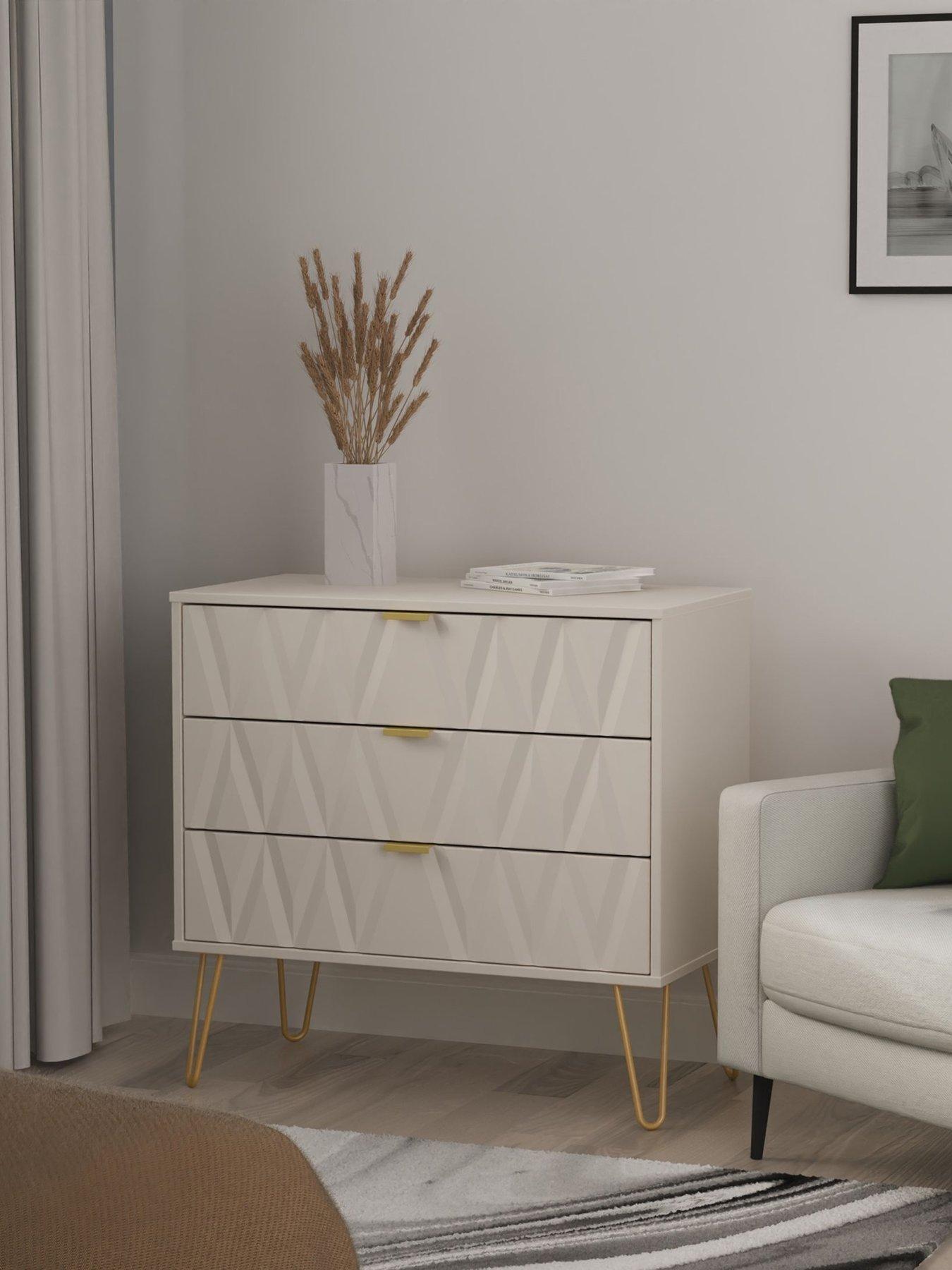 SWIFT Versailles Ready Assembled 3 Drawer Chest - FSC® Certified