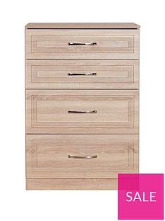 Winchester Ready Assembled Graduated 4 Drawer Chest