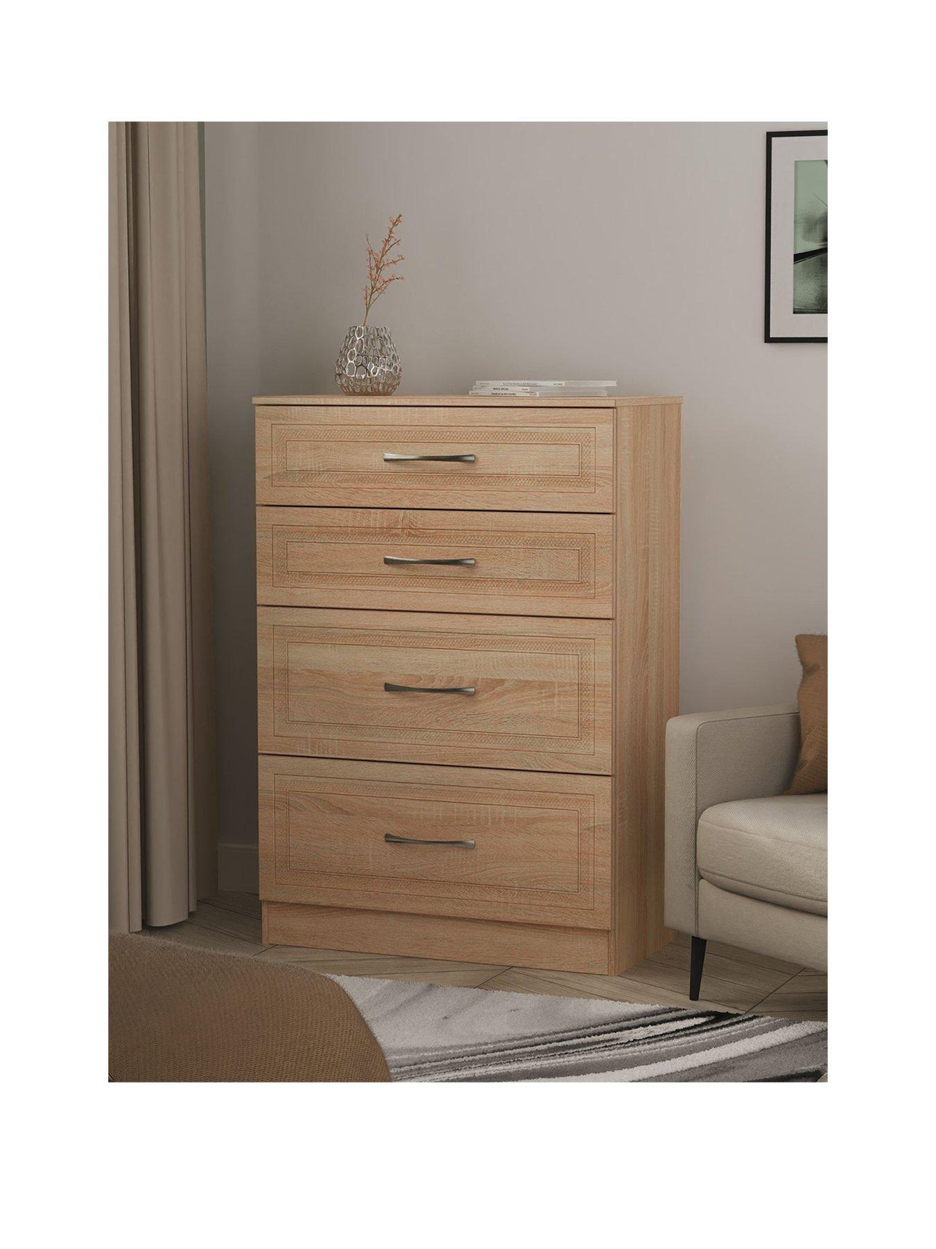 Swift Winchester Ready Assembled Graduated 4 Drawer Chest - Fsc Certified