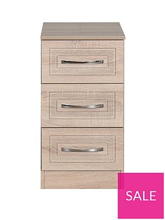 Winchester Ready Assembled 3 Drawer Bedside Chest